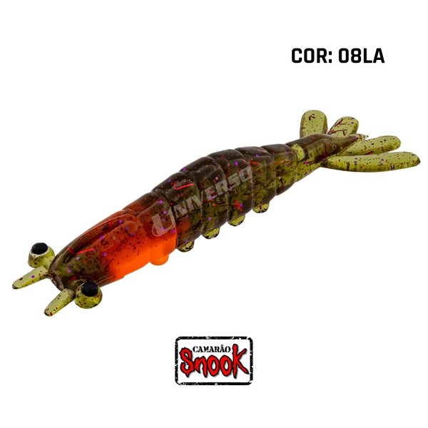 isca camarao artificial snook 6 7 8 cm cor 08la