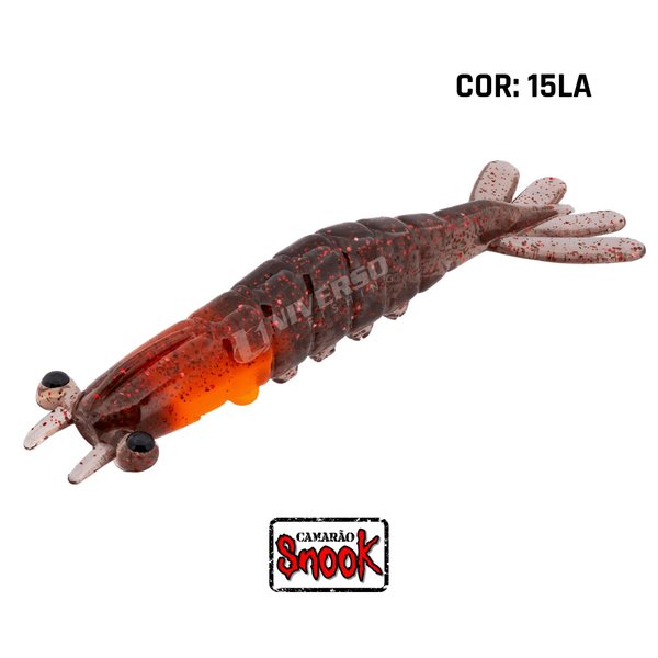 isca camarao artificial snook 6 7 8 cm cor 15la