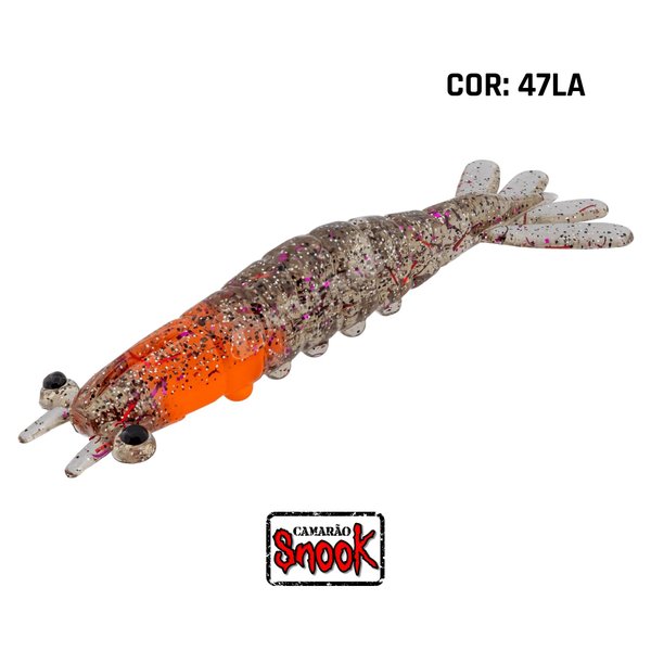 isca camarao artificial snook 6 7 8 cm cor 47la