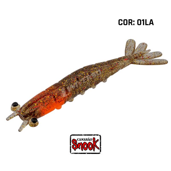 isca camarao artificial snook 10 12 cm cor 01la