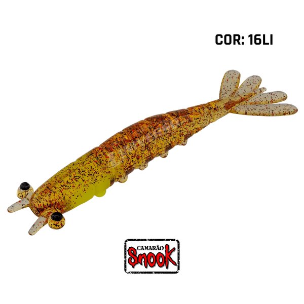 isca camarao artificial snook 10 12 cm cor 16li