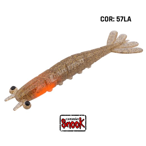 isca camarao artificial snook 10 12 cm cor 57la