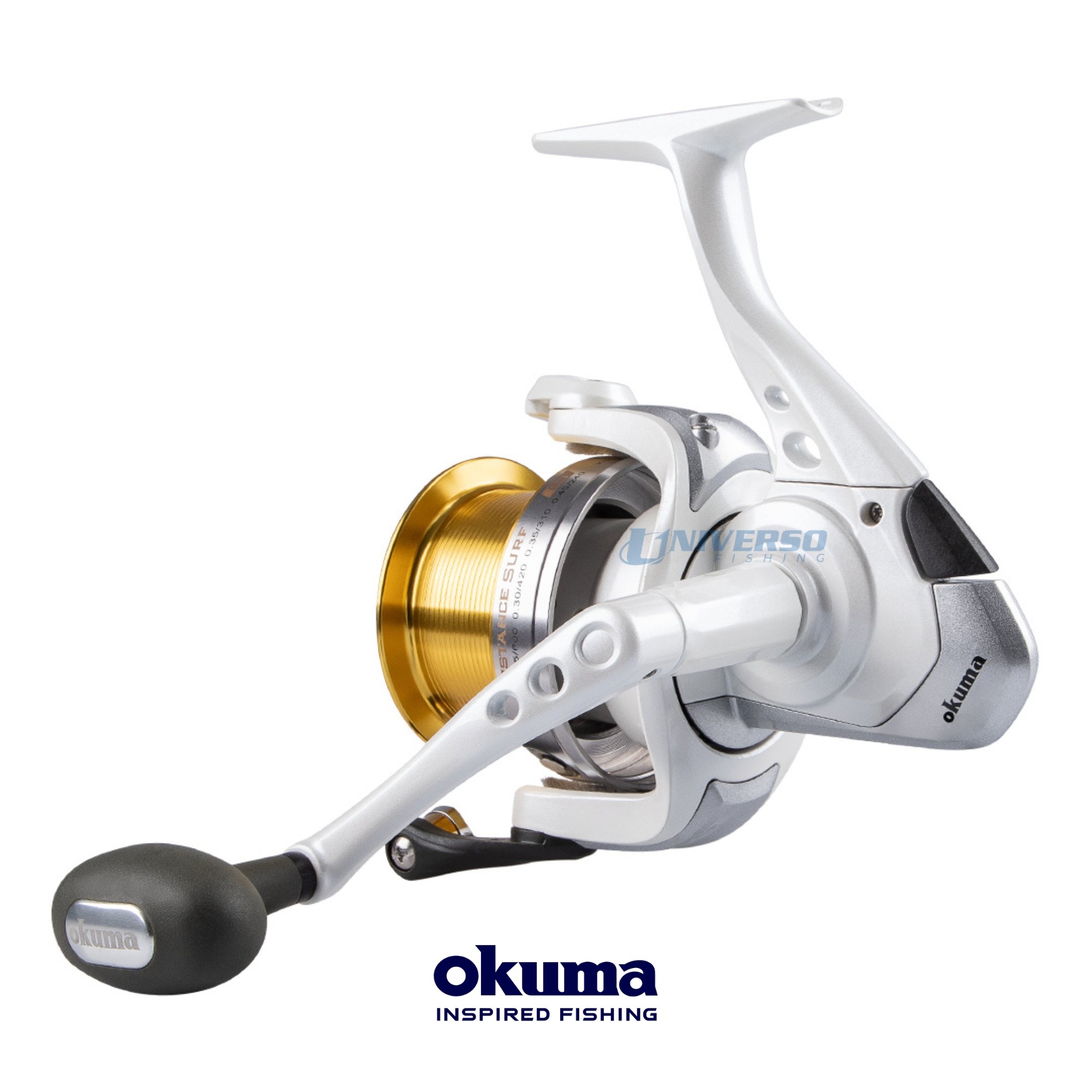 Molinete Okuma Distance Surf 60 com 7 Rolamentos ( + 1 Carretel Extra)