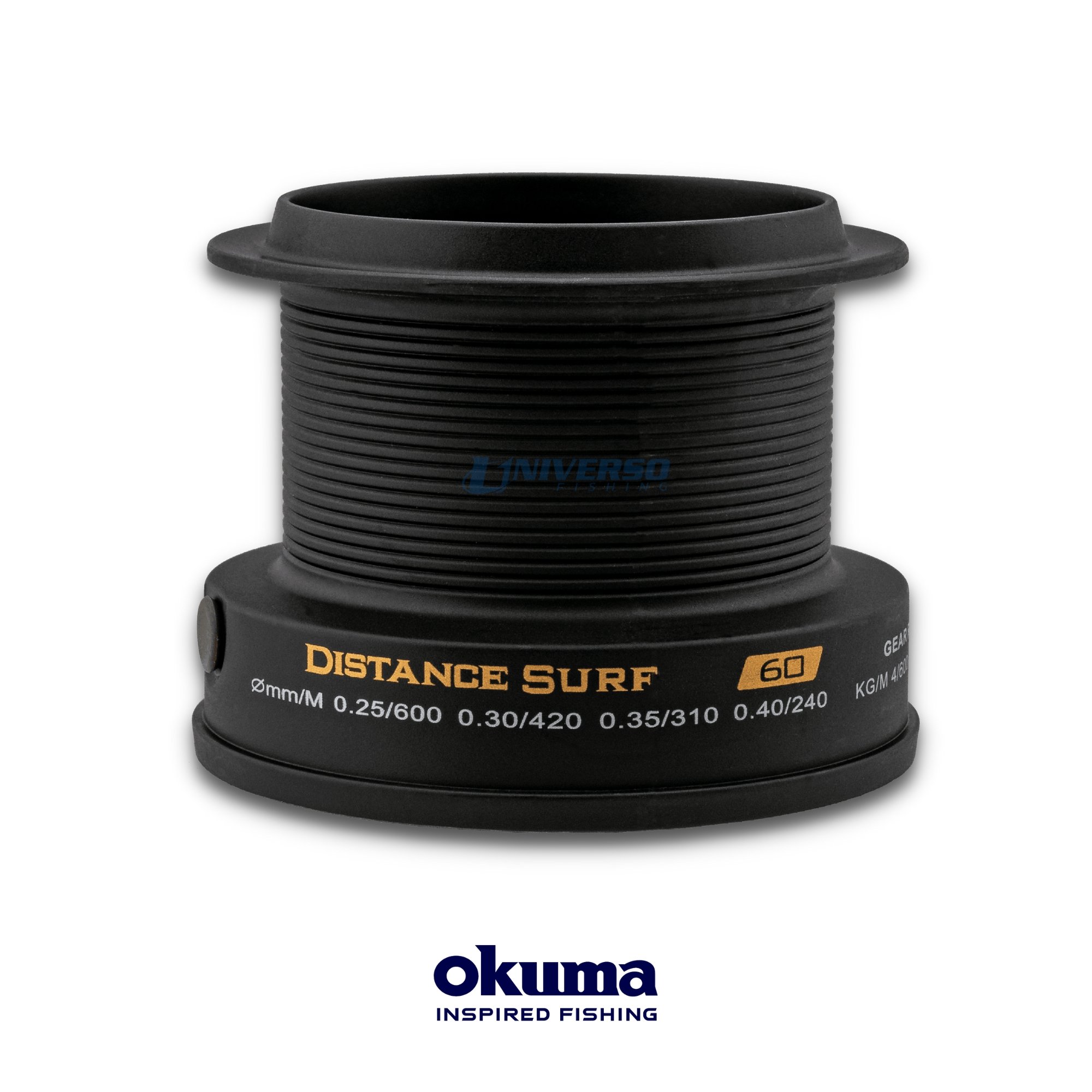 Molinete Okuma Distance Surf 60 com 7 Rolamentos ( + 1 Carretel Extra)