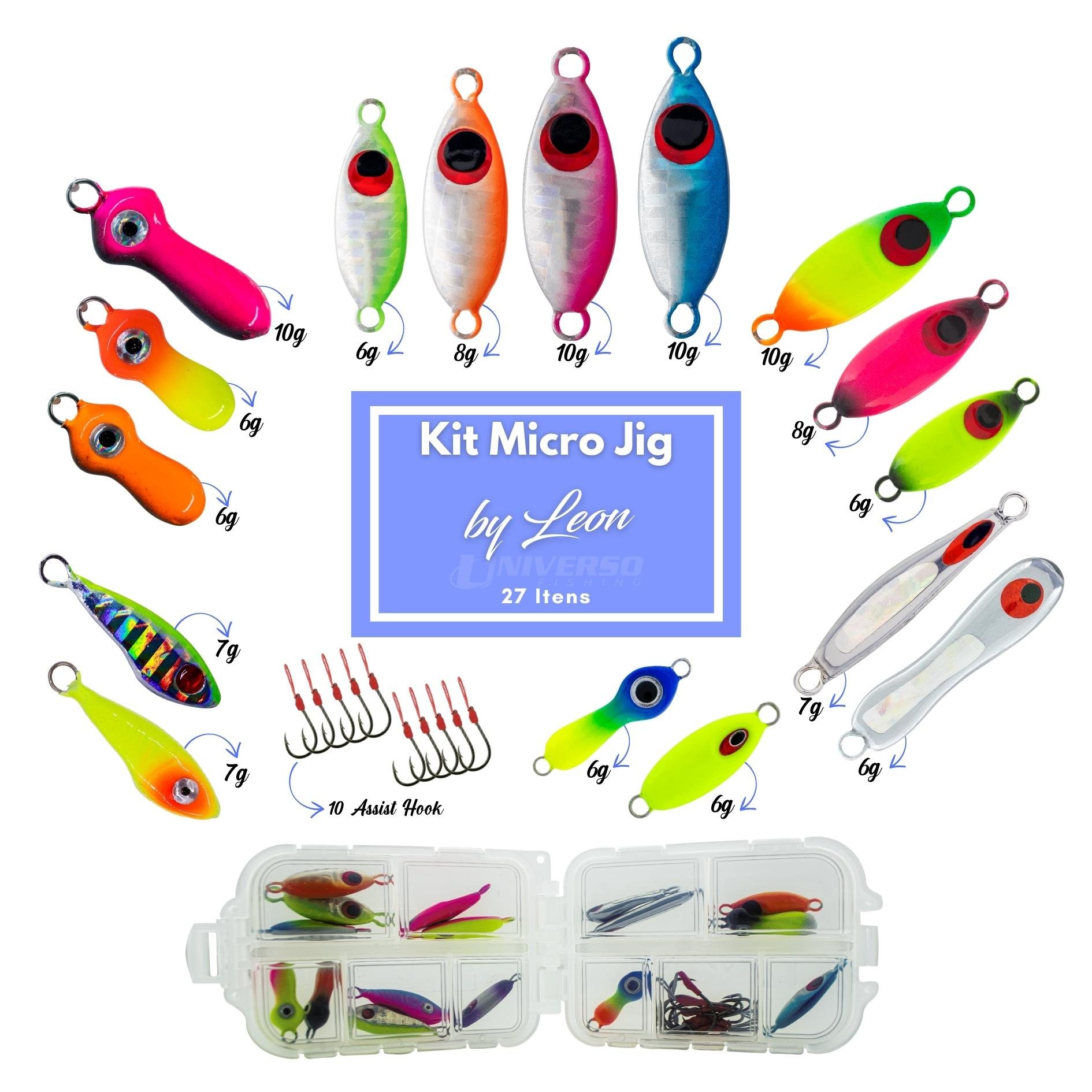 Kit Micro Jigs de Bolso By Leon | com 27 Unidades #036