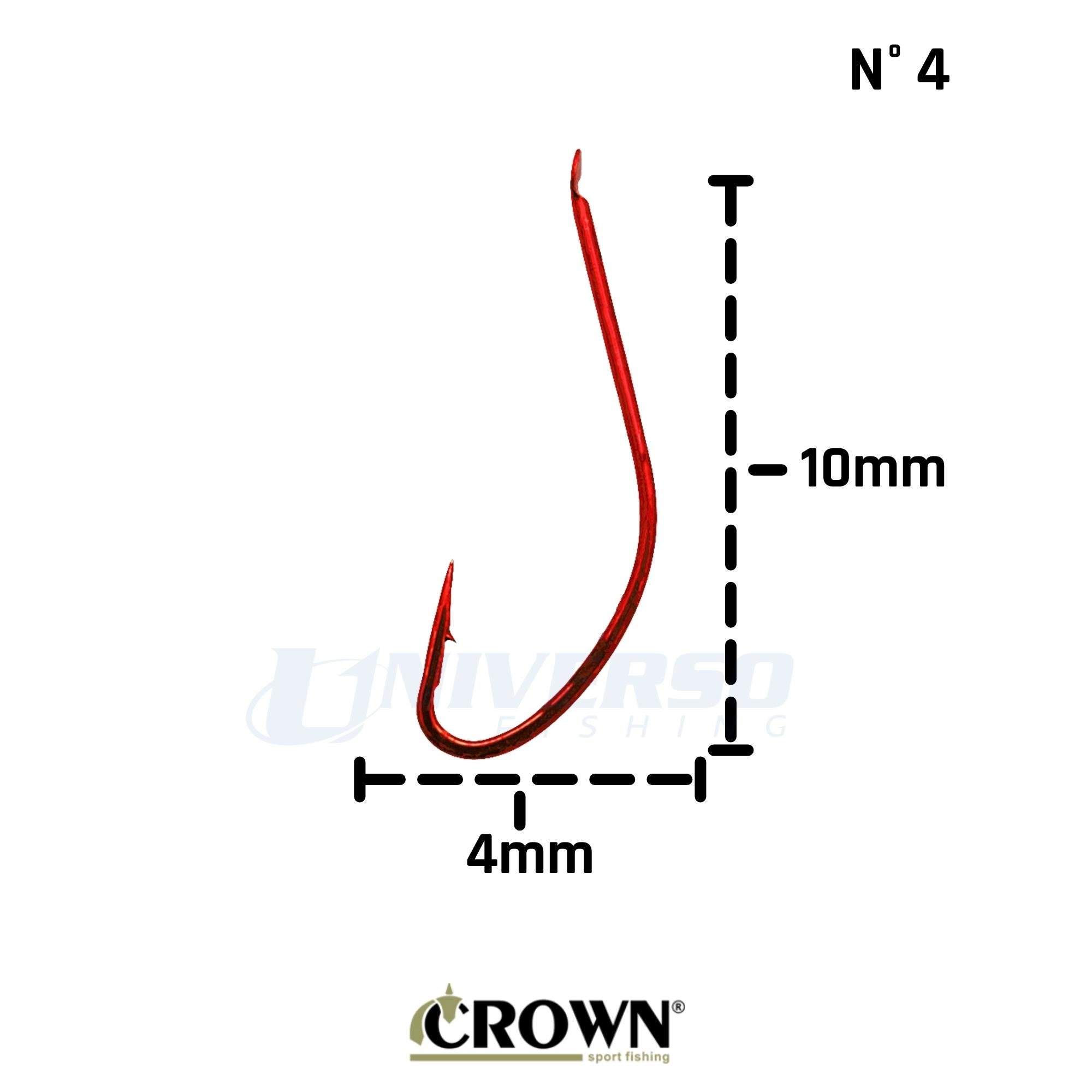 クラウンK Anzol Crown Akita Kitsune Sem Furo (Chapinha) | Cartela com 10 Un