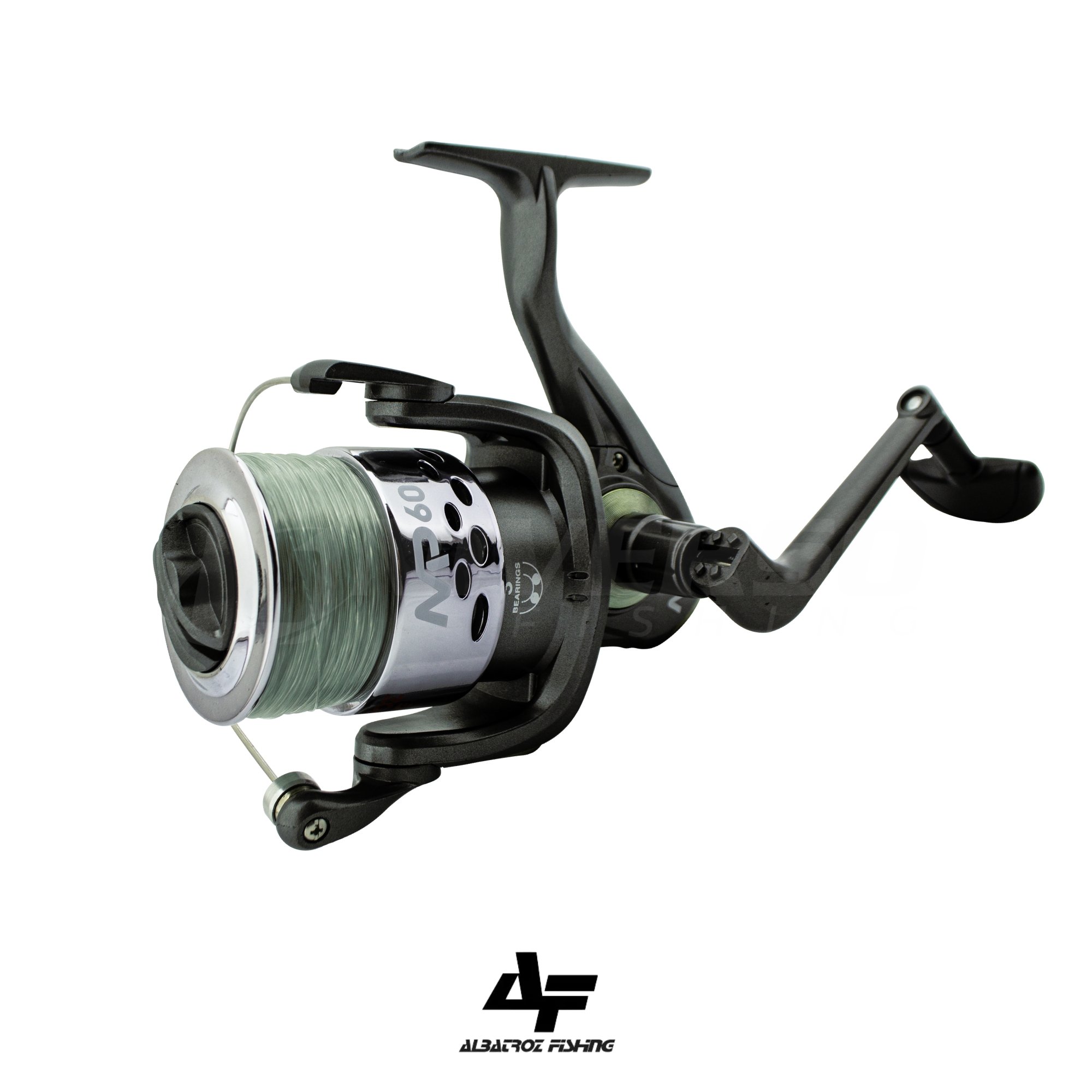 メッヅ Molinete Albatroz Xtreme 60 Preto 4 Rolamentos - Solfish