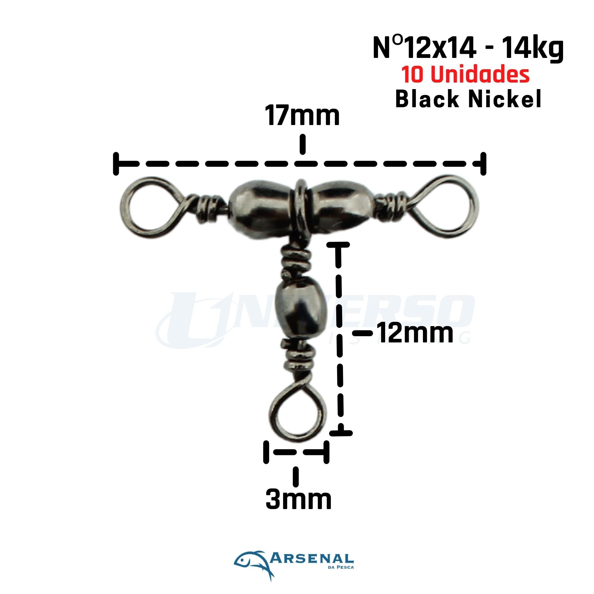 ニチノー　ゴロクラッシャー　5個セット Girador Triplo Arsenal da Pesca Black Nickel - 10pçs Nº 12x14