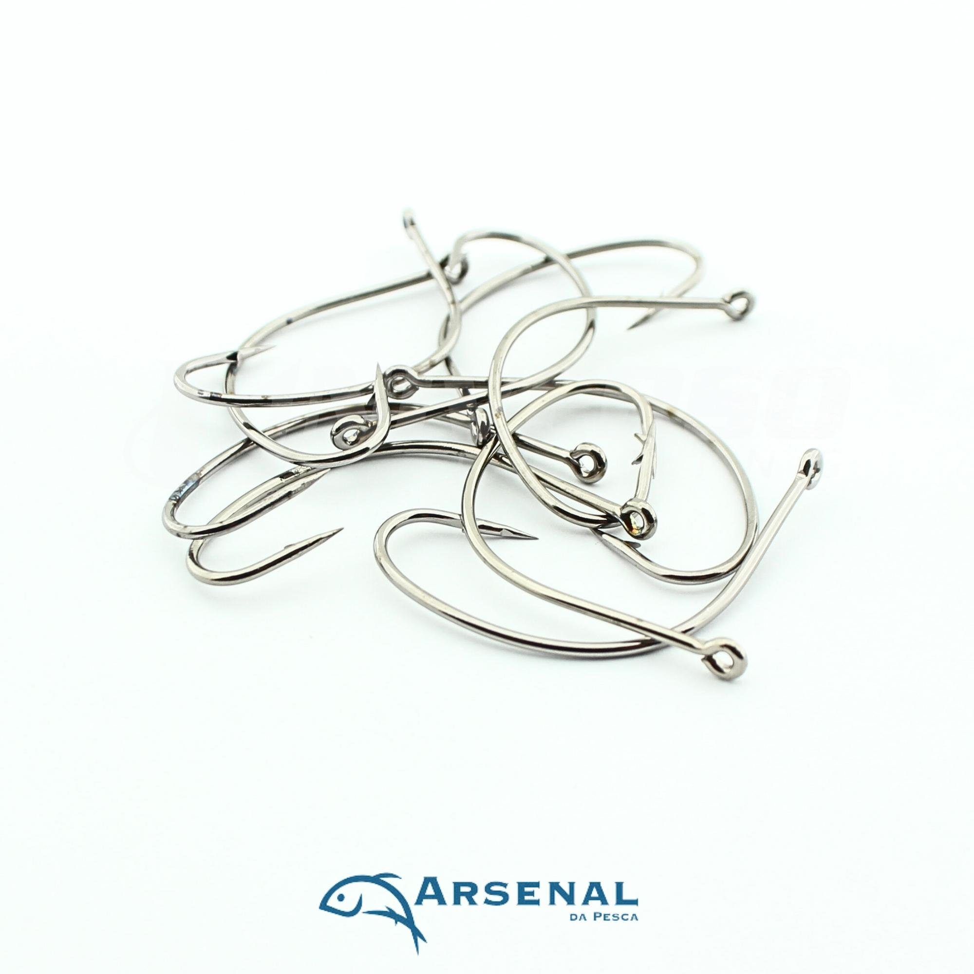 あらし　　2/4 Anzol Arsenal da Pesca Wide Gap Black Nickel - 10pçs Nº 01