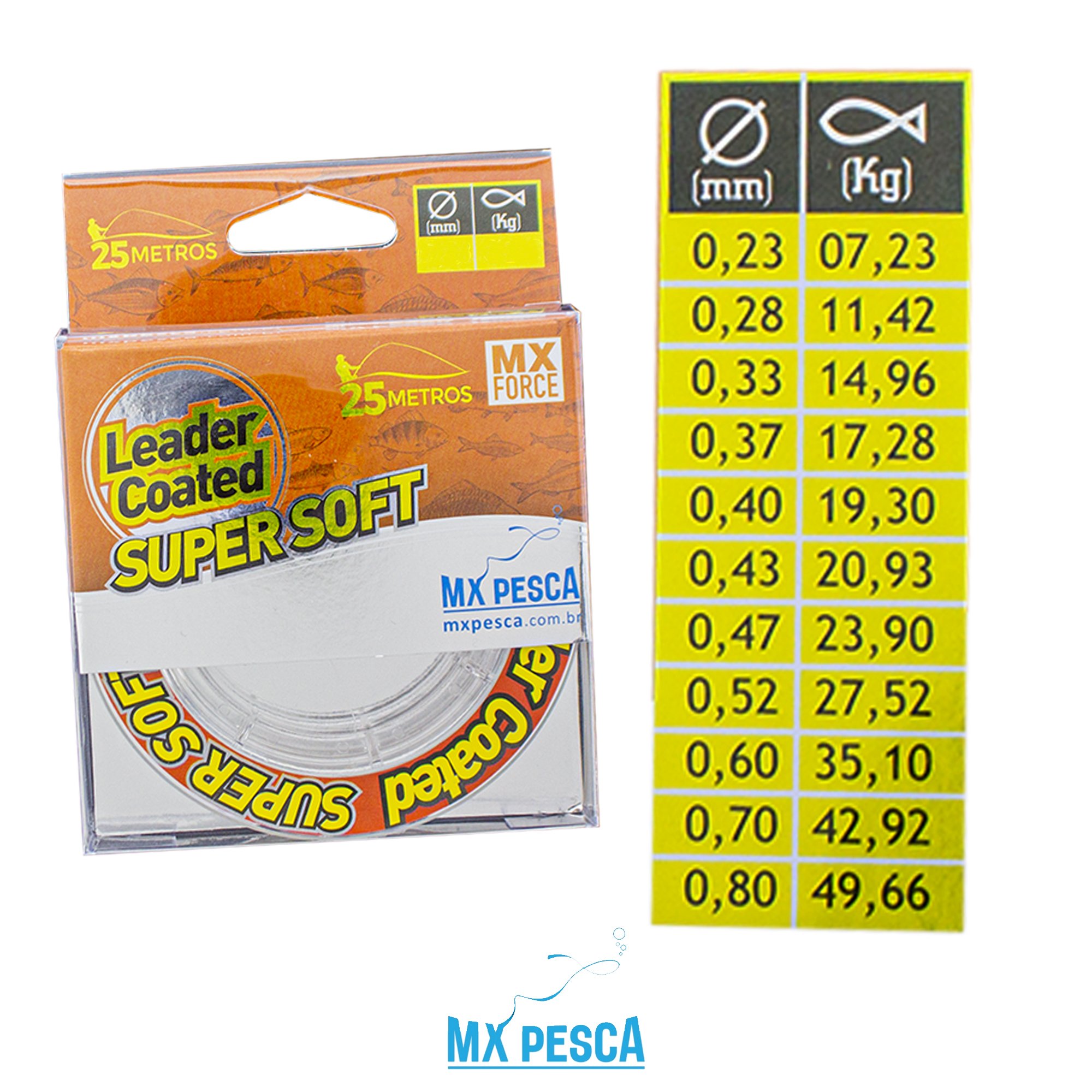 Leader Coated MX Pesca | Super Soft (Transparente) 25m 0,43mm
