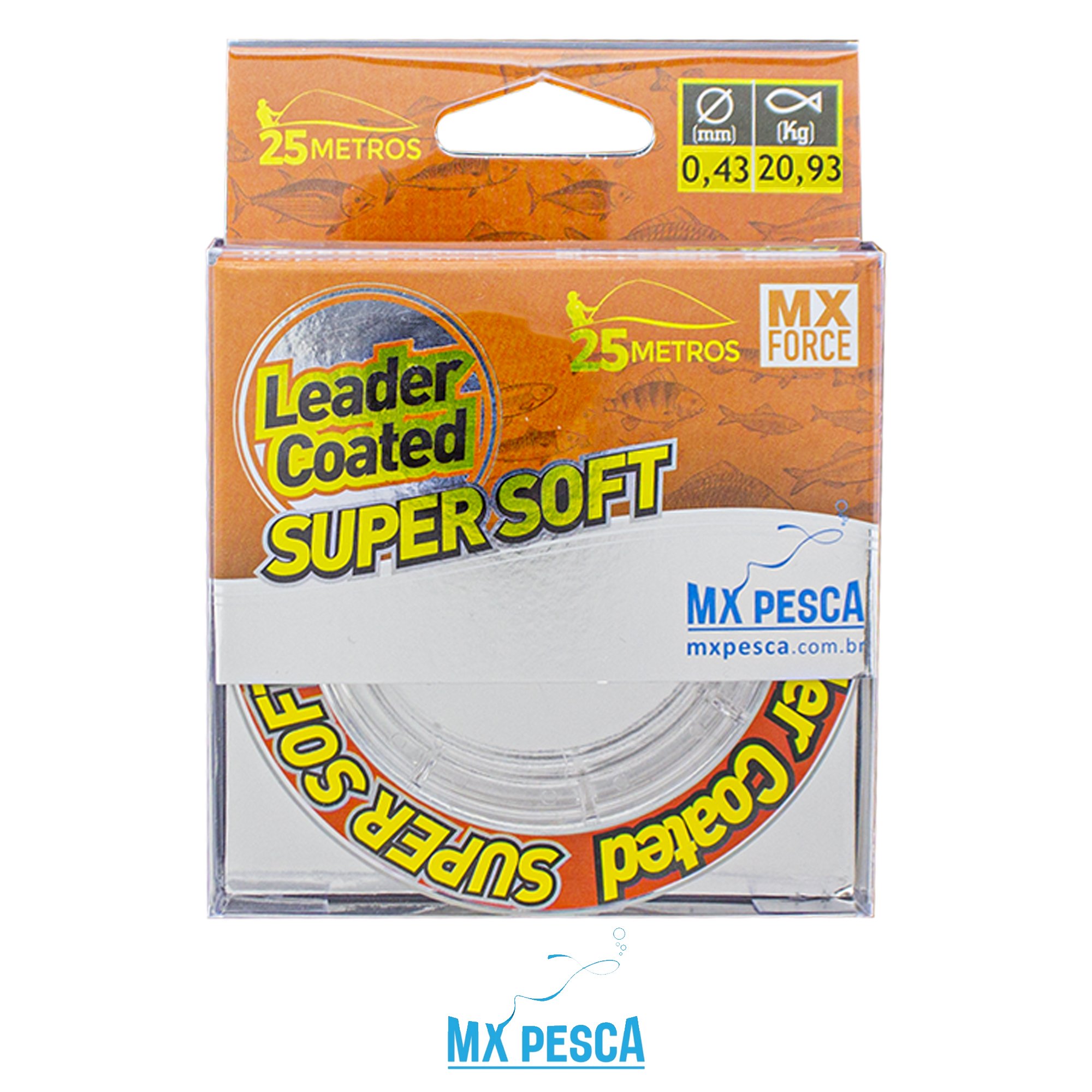Leader Coated MX Pesca | Super Soft (Transparente) 25m 0,43mm