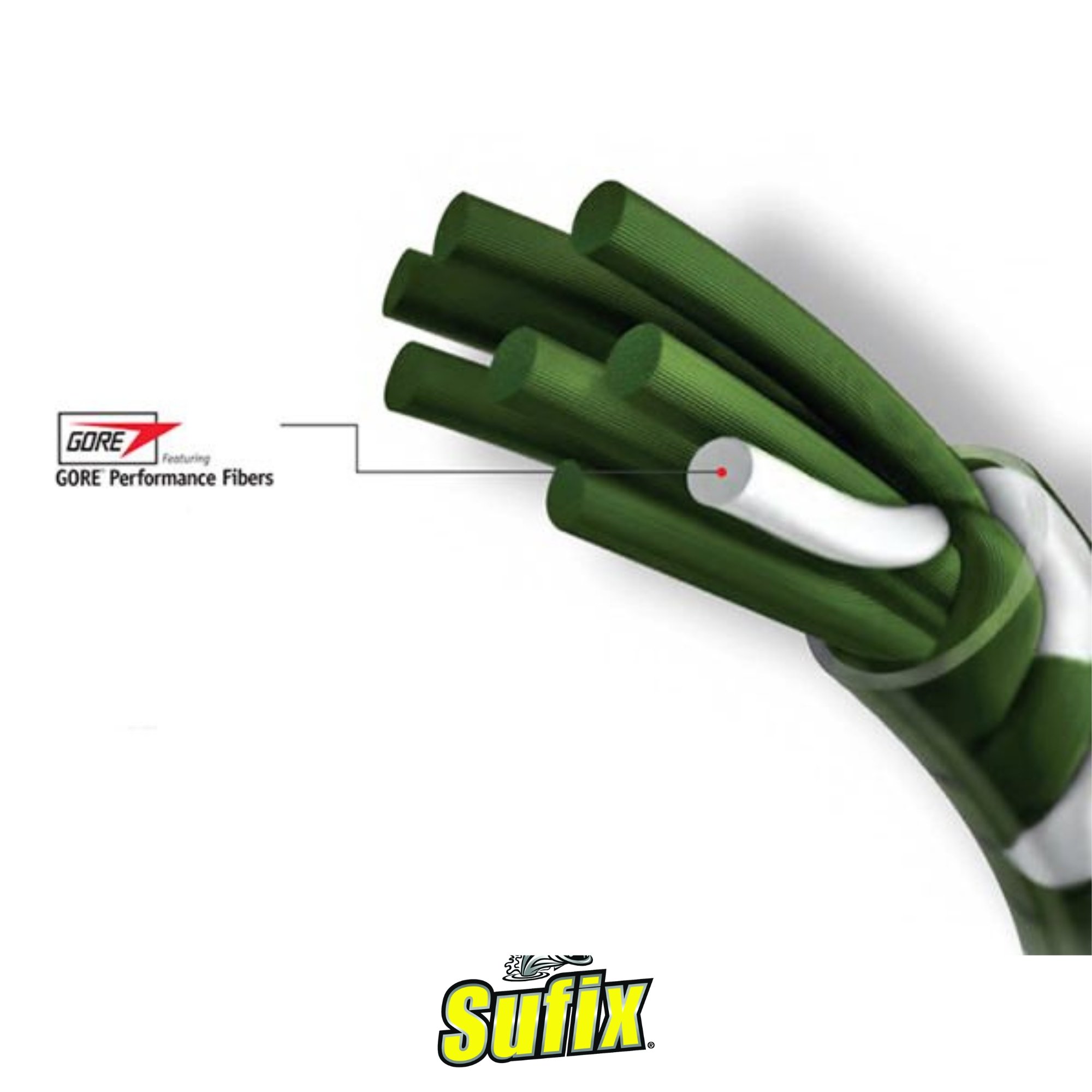 Tresse De Pêche Sufix 832 Advanced Superline - 6 Lb, Vert Low-vis, 600 Yards - Neuf