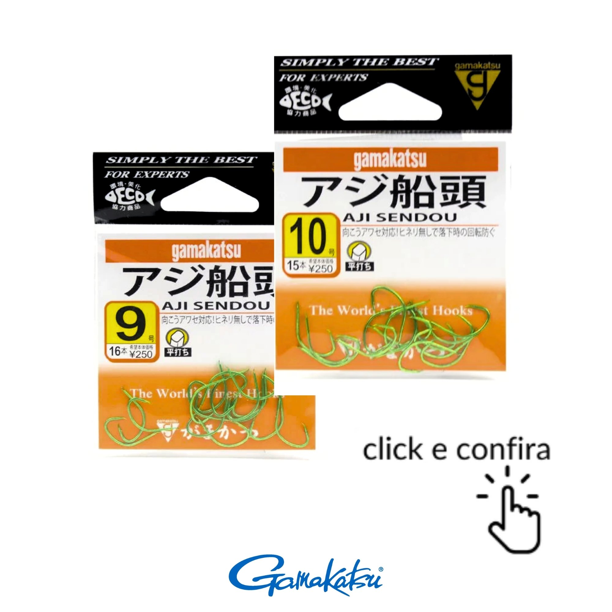 Gamakatsu F109 Extreme Ajibishi Fishing Hooks – Size 10, Harris 2, 3-Piece Set For Kanto Bishiagi Fishing