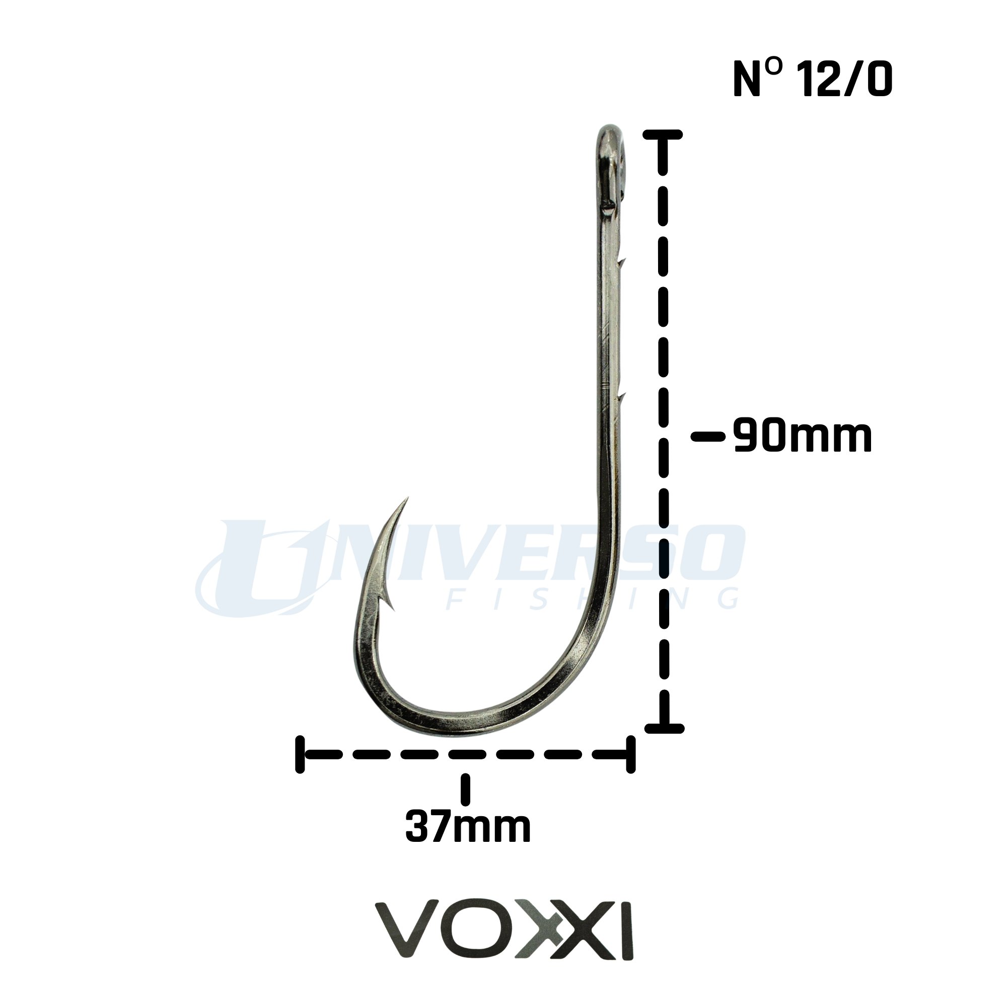 Anzol Voxxi Baitholder Black 12/0 c/ 50 Un.