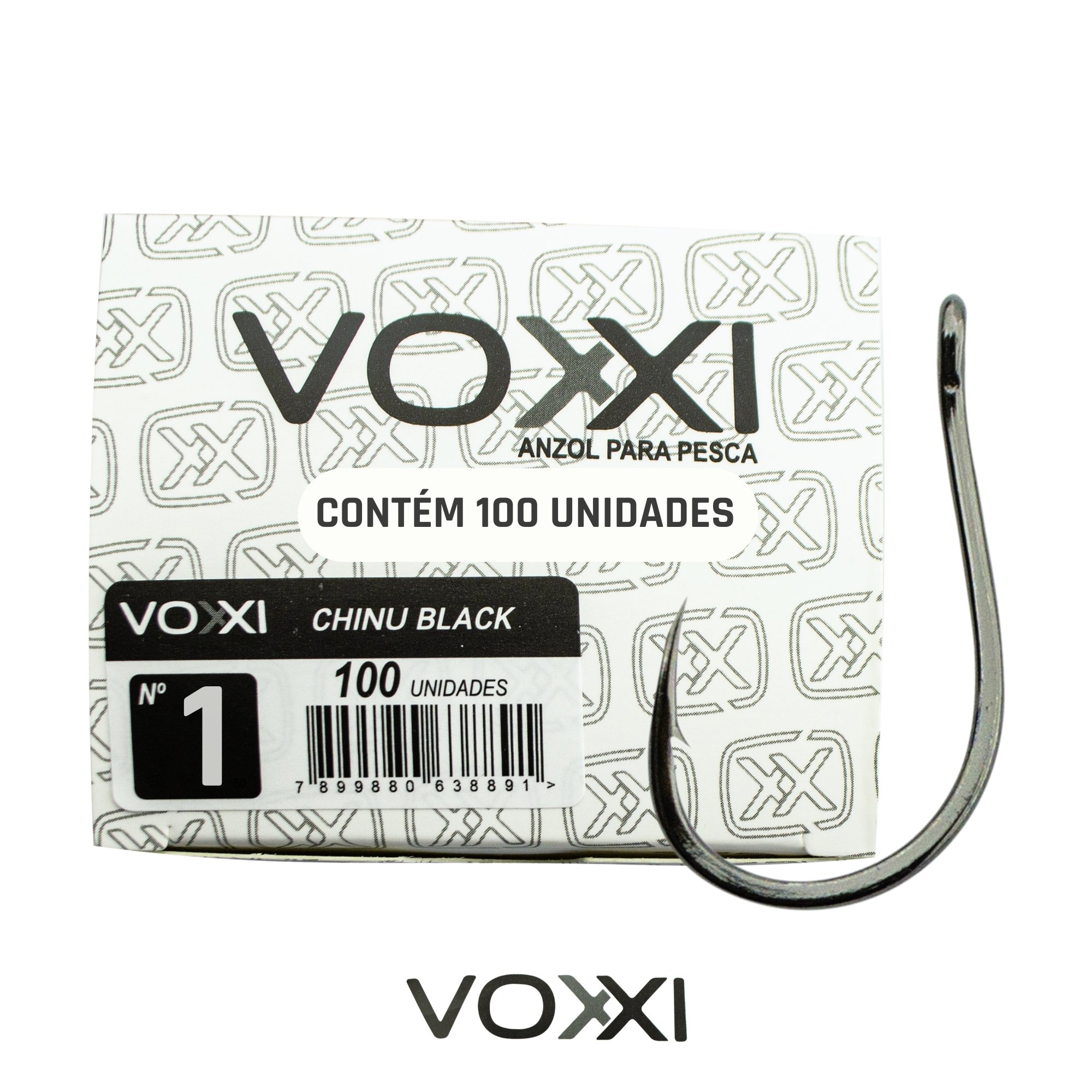 Anzol Voxxi Chinu Black Nº 01 c/ 100 Un.