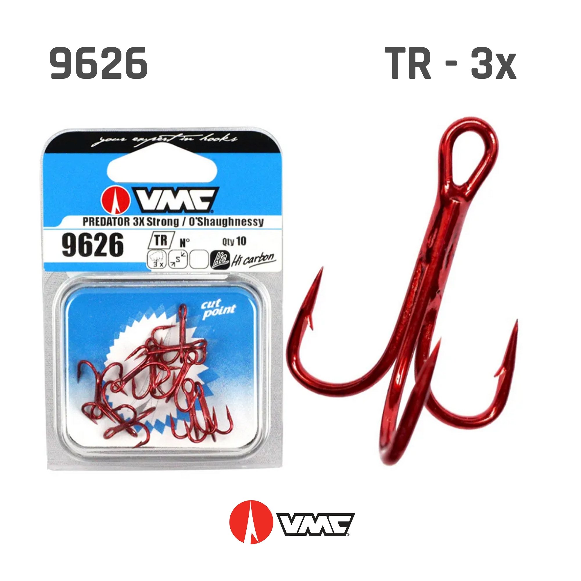 Garatéia 9626 PREDATOR VMC 3X Strong TR Nº4 C/ 10 Un.