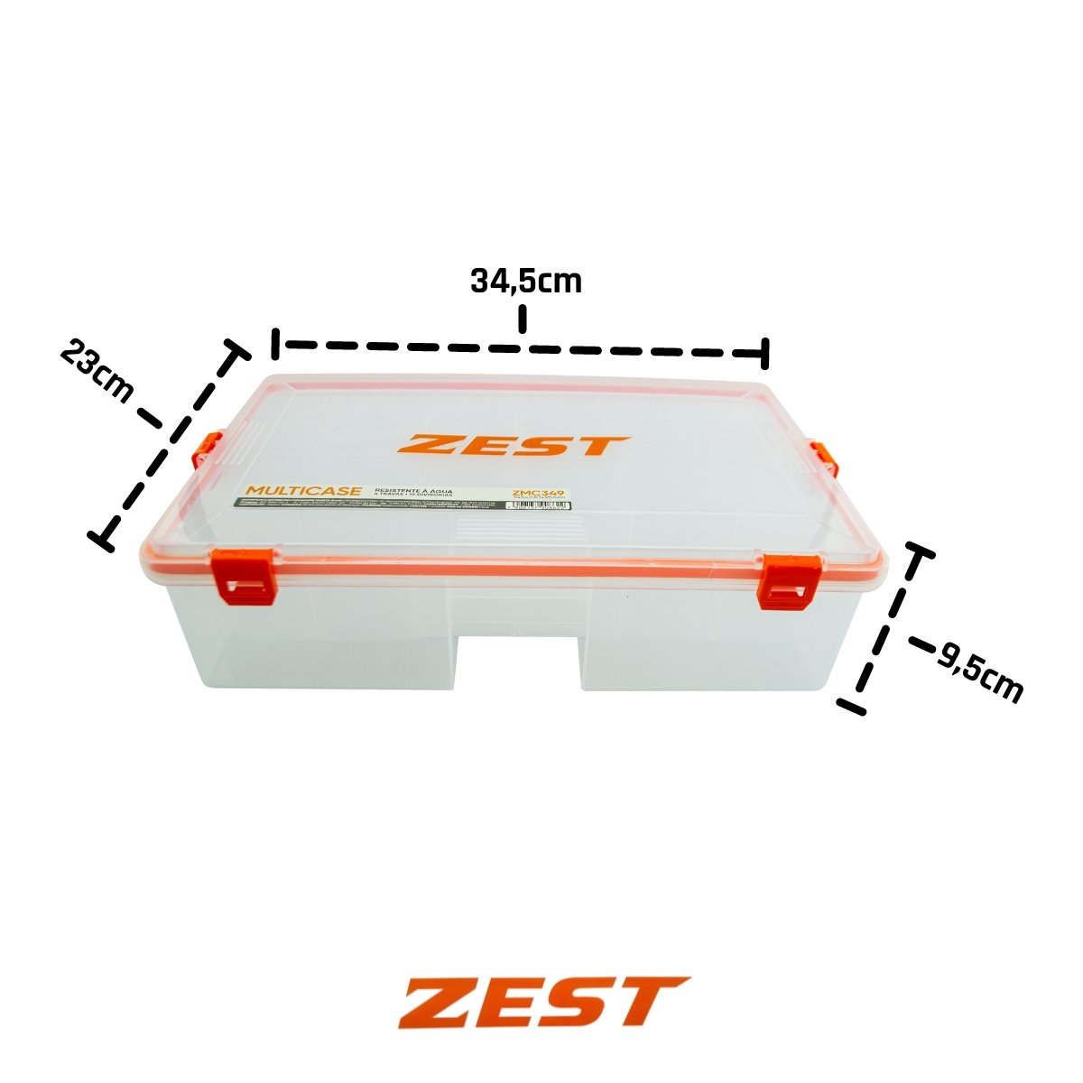 Caixa Multicase Zest ZMC 349 c/ 18 Divisórias Removíveis