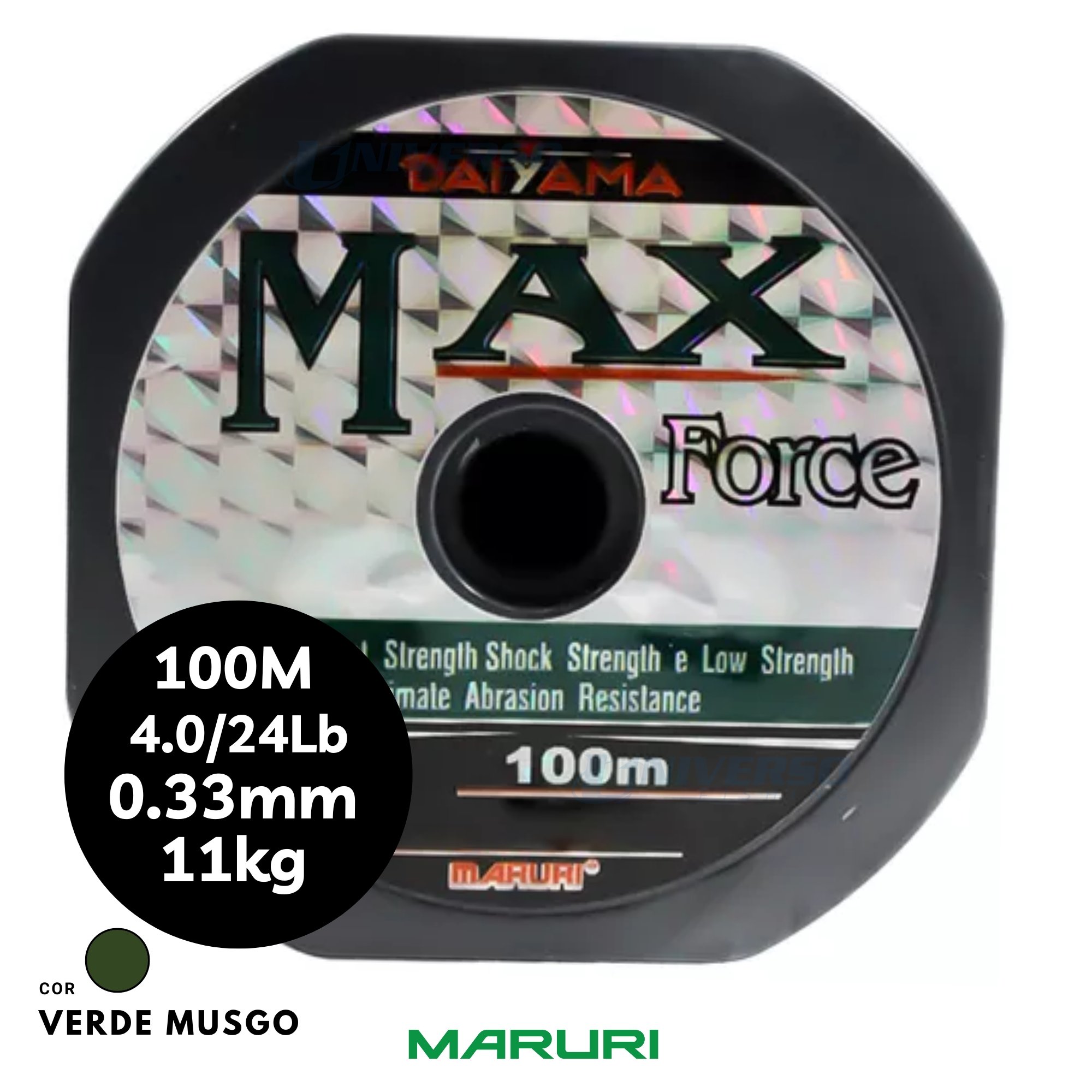 Linha Monofilamento Maruri Daiyama Max Force Verde Musgo 100mts 0
