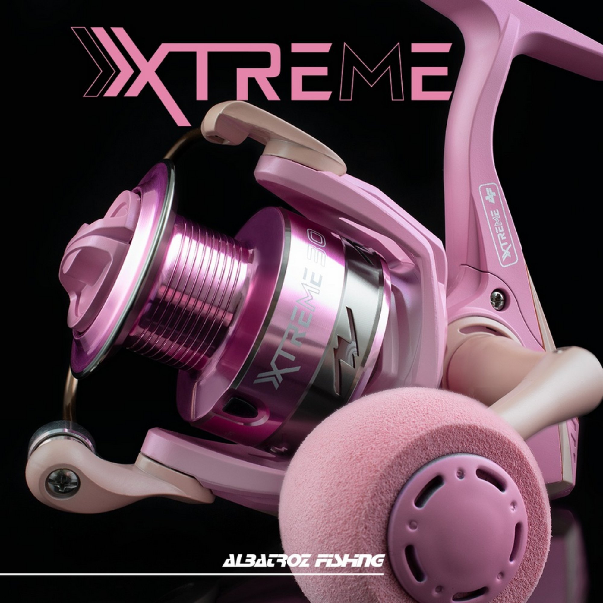 Molinete Albatroz Xtreme 30 Pink Velocidade de 5.2:1 com 4 Rolamentos