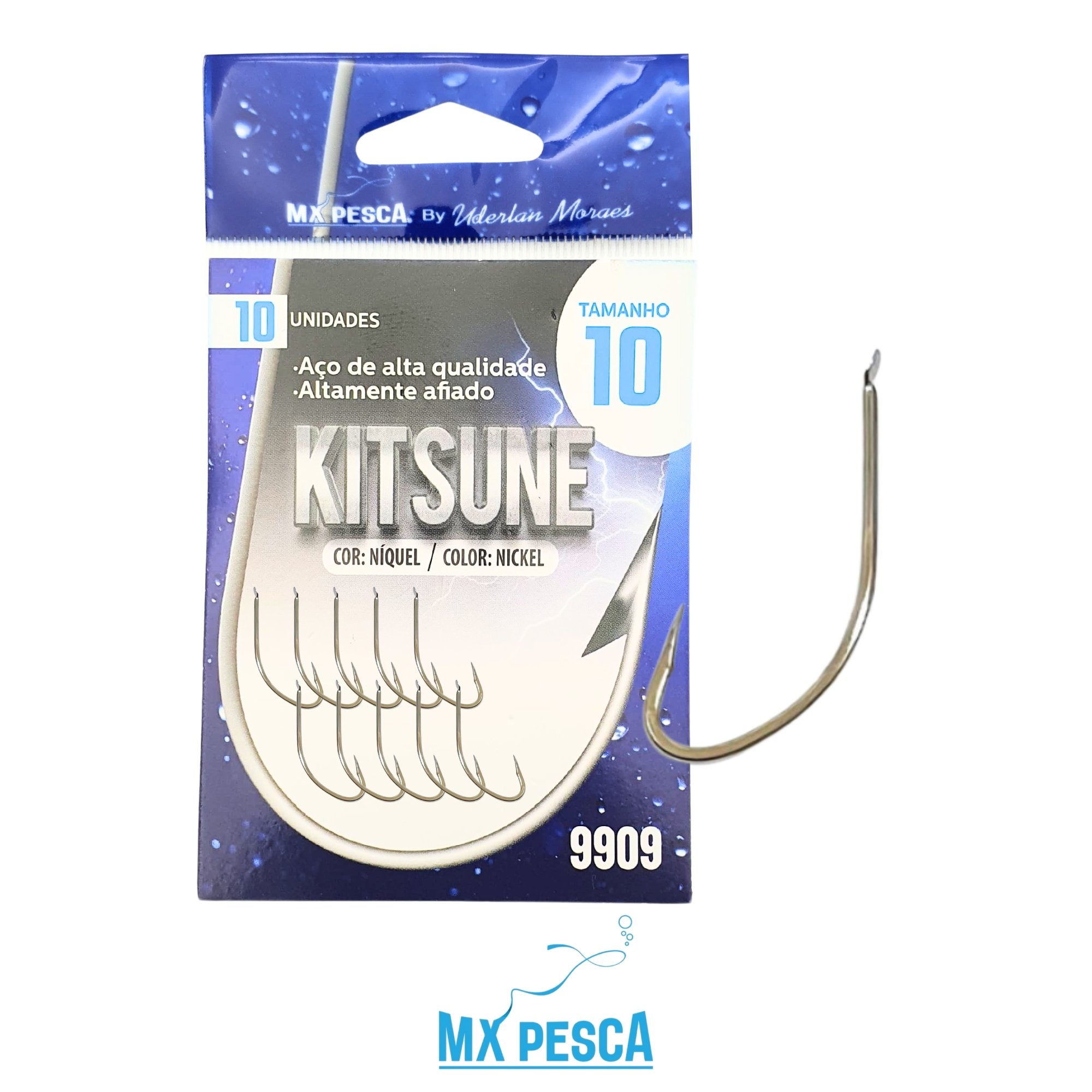 なす Anzol MX Pesca Kitsune Níckel Nº10