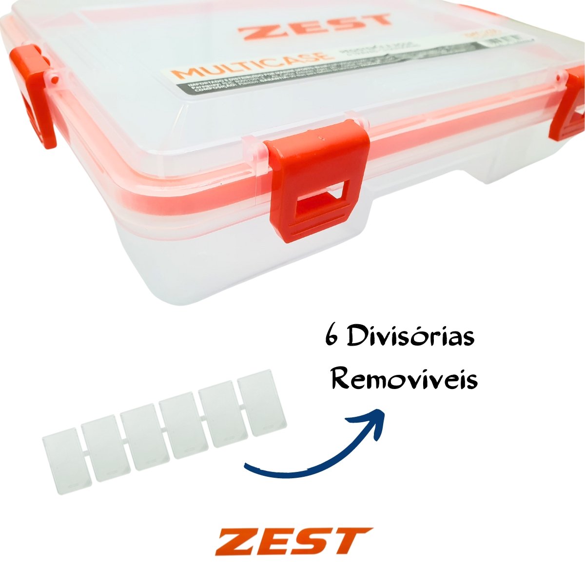 Caixa Multicase Zest ZMC 230 c/ 6 Divisórias Removíveis