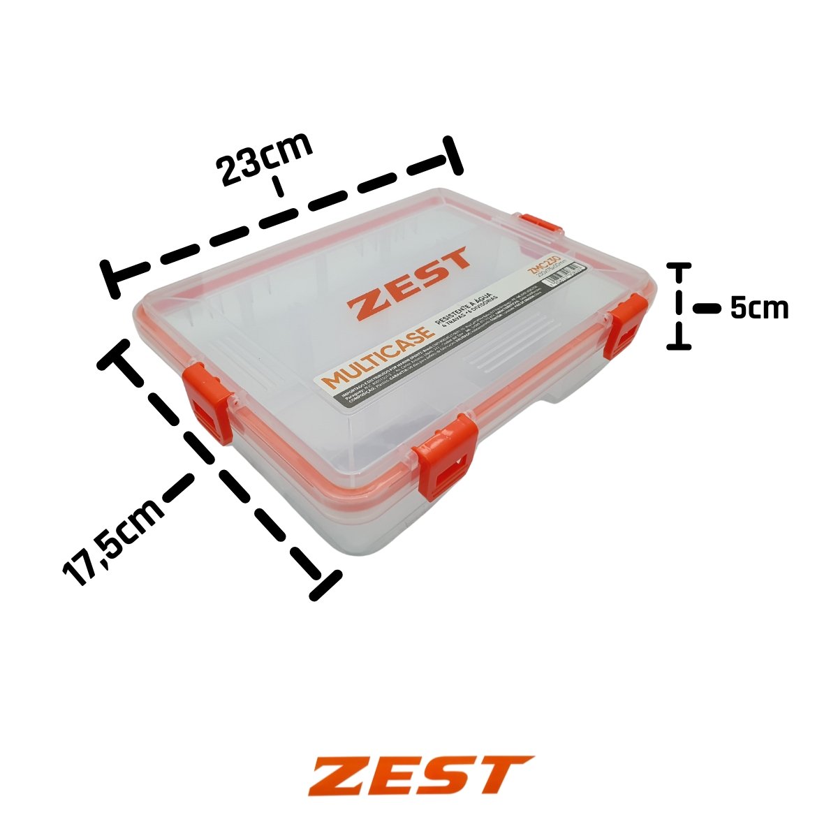 Caixa Multicase Zest ZMC 230 c/ 6 Divisórias Removíveis