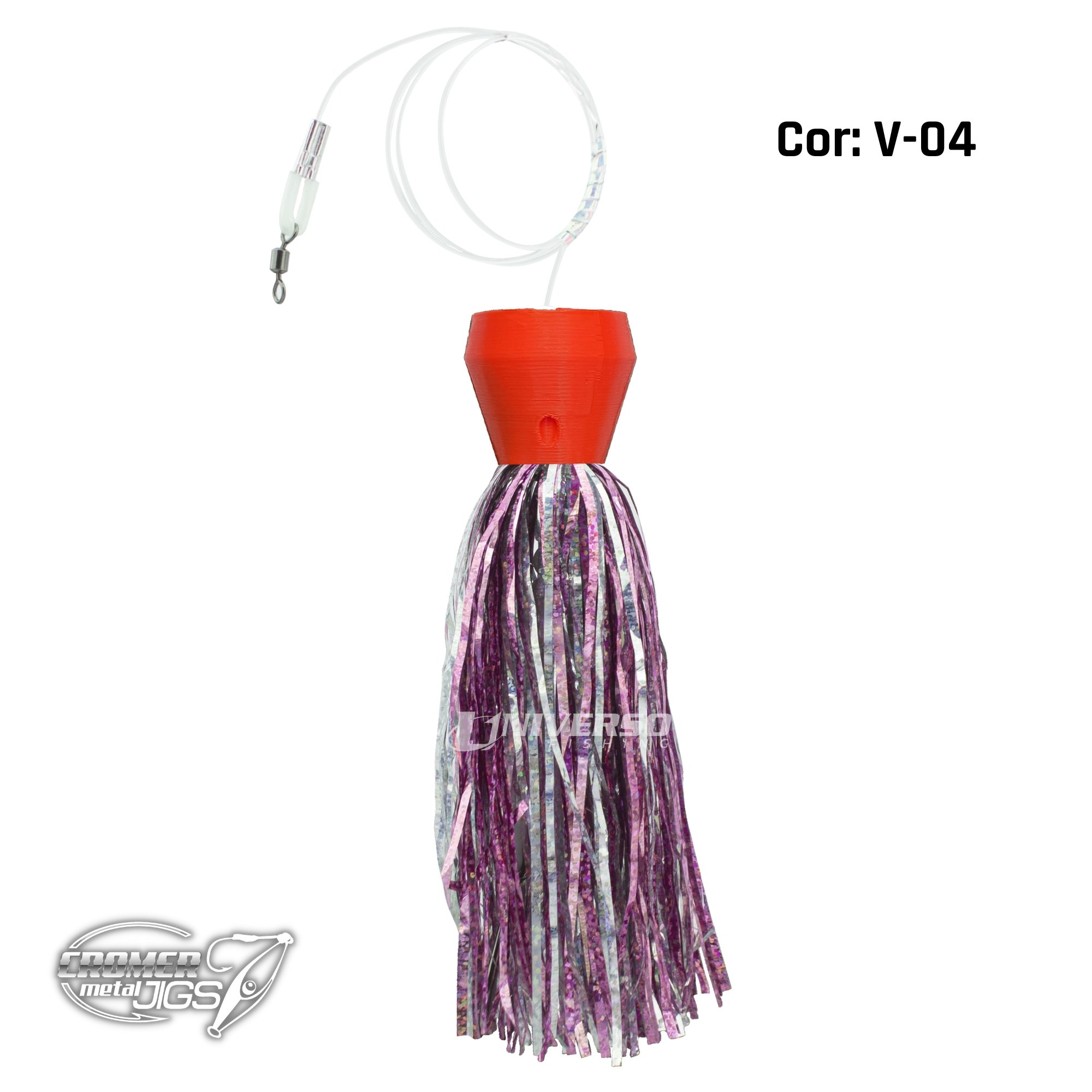 Isca Cromer Jig Lula de Corrico | Cabeça Vermelha 20g