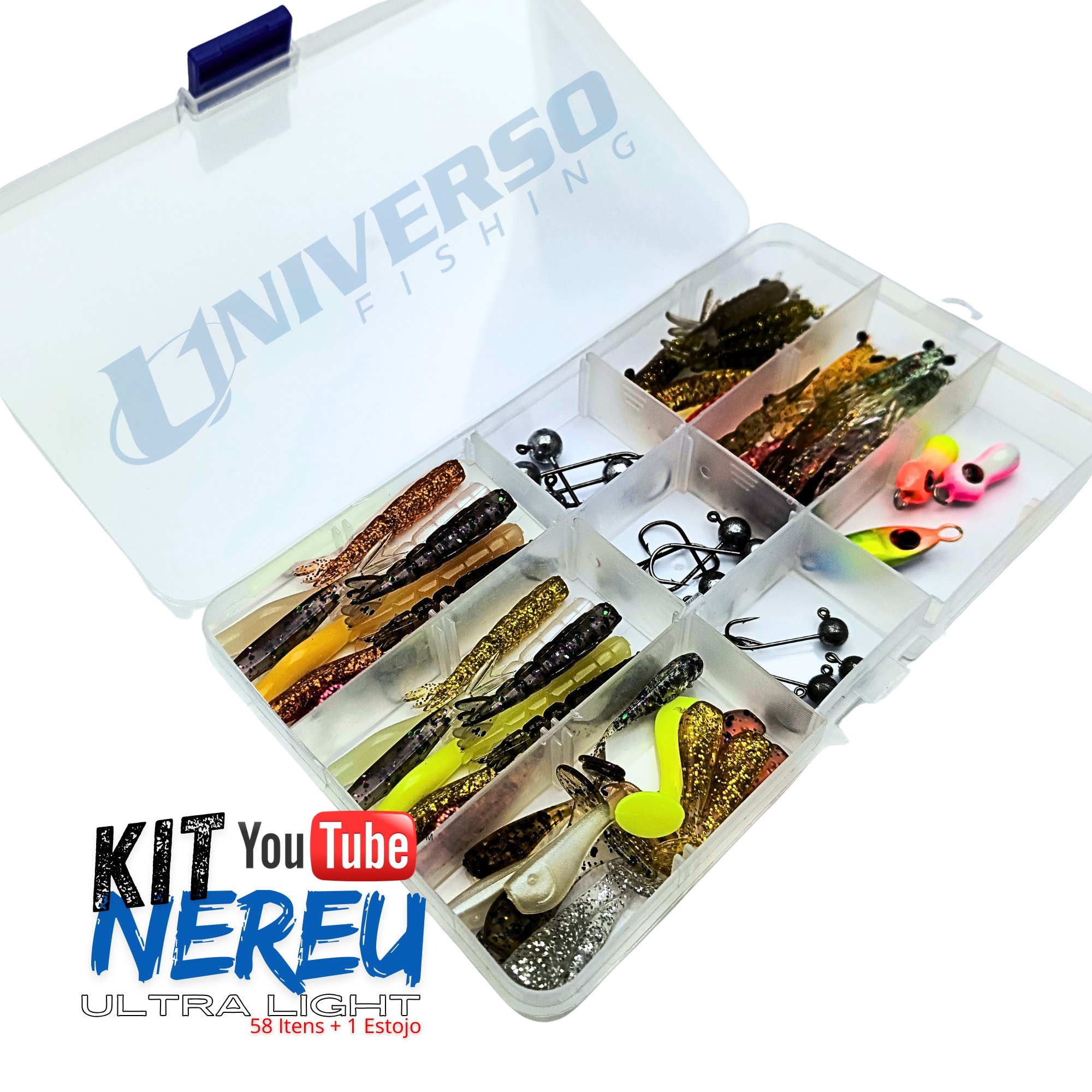 ゆっこ　6点セット Kit Nereu Ultra Light 58 Itens + Estojo 17cm