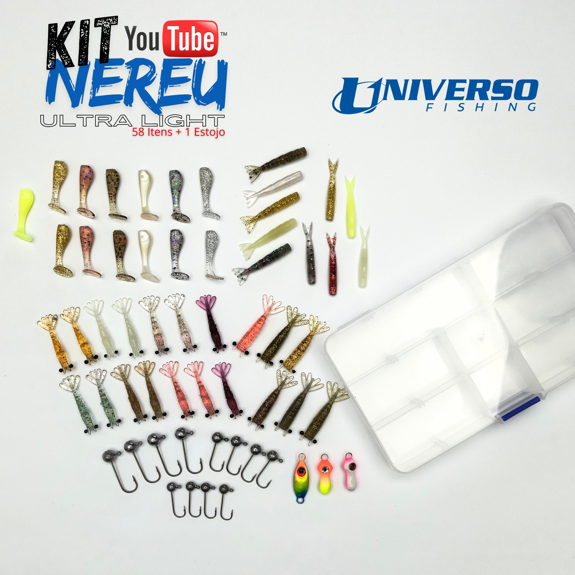 ゆっこ　6点セット Kit Nereu Ultra Light 58 Itens + Estojo 17cm