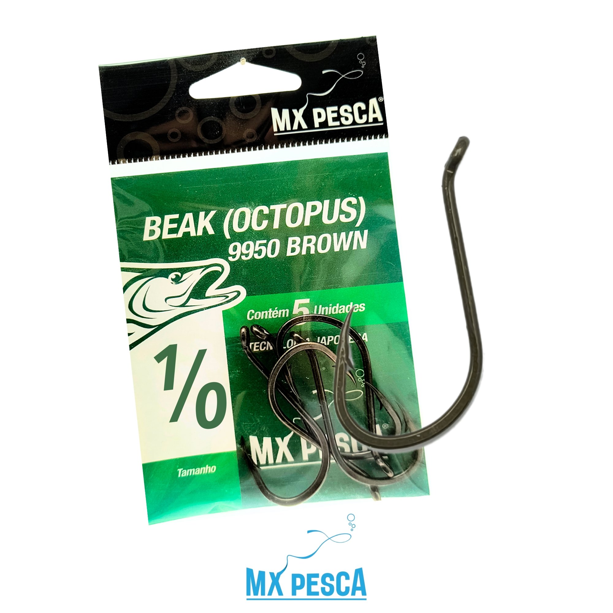 Anzol MX Pesca Beak Octopus 9950 Brown 5un.