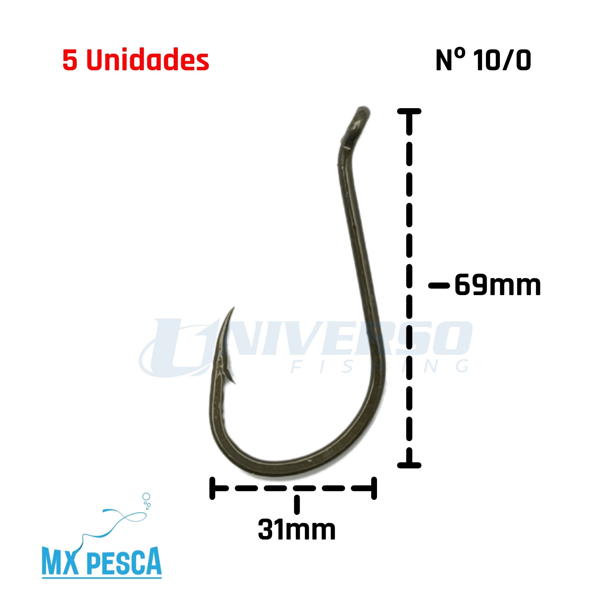 Anzol MX Pesca Beak Octopus 9950 Brown 5un.