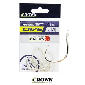 Anzol Support Hook Crown CR76 - Cartela c/ 6 Unidades 1/0