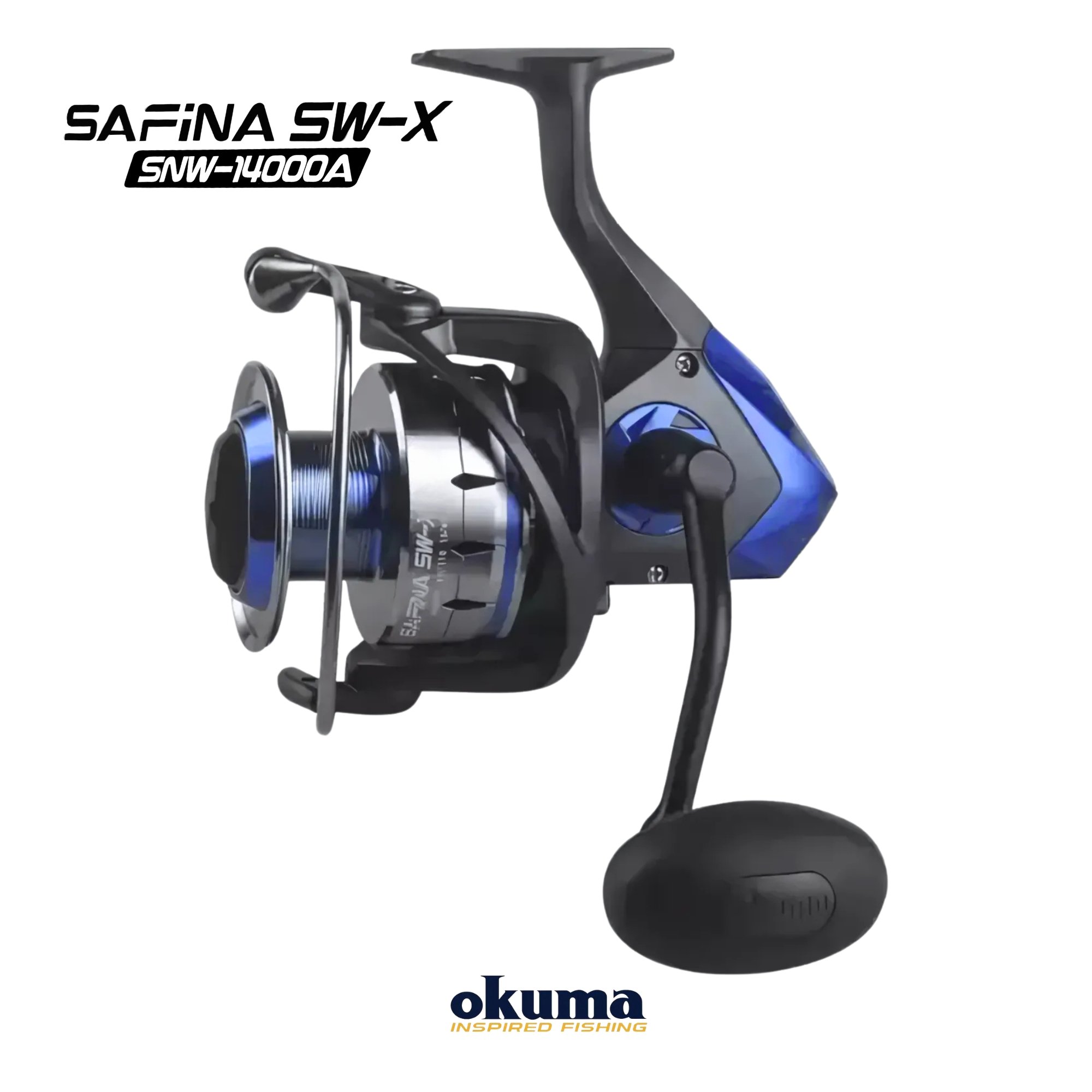 Molinete Okuma Safina SW - X 14000A | 5 Rol. Vel. 4.8:1 Drag 16Kg