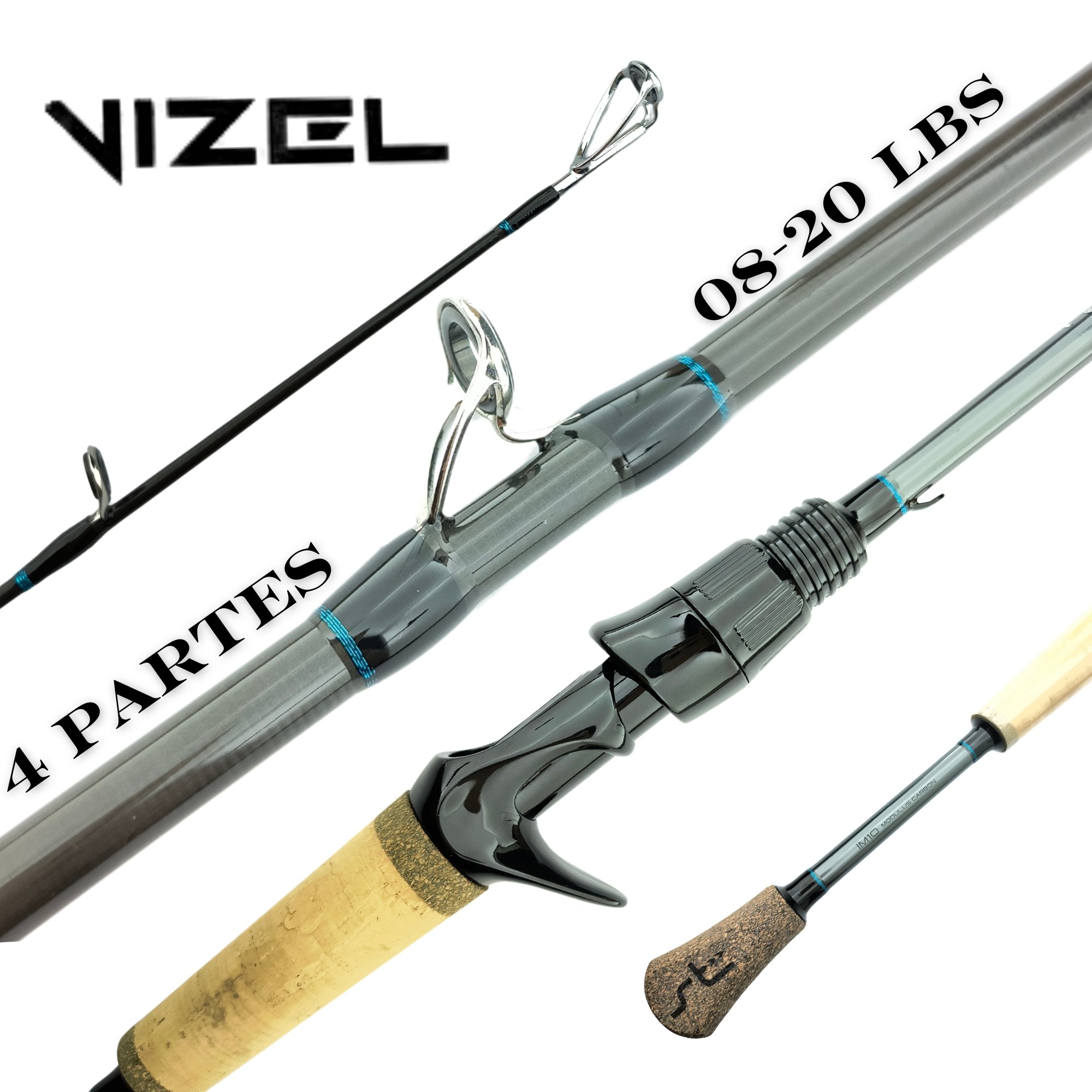 Vara Saint Vizel 5'8 (1,73m) 08-20Lbs - Carretilha 4 Partes