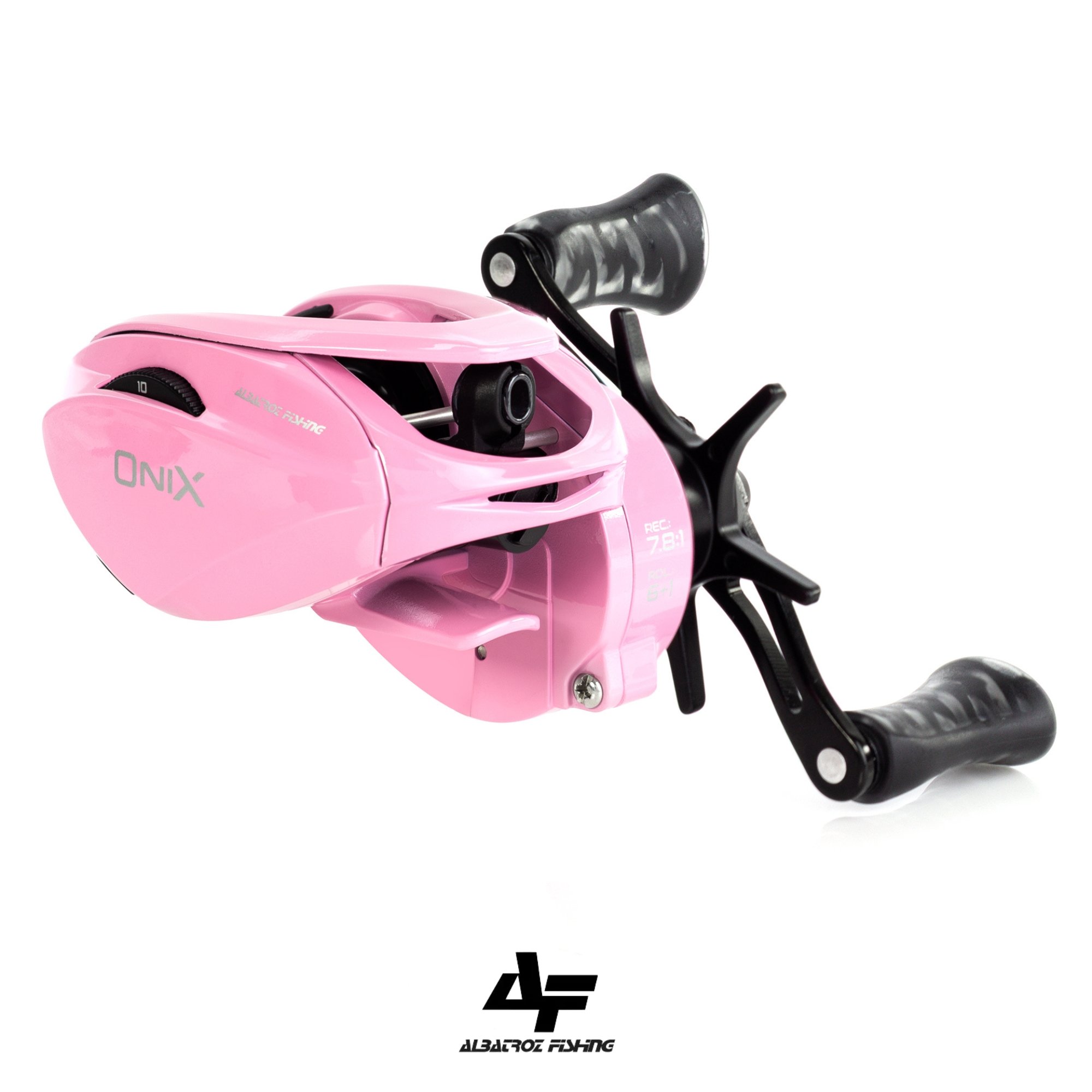Carretilha Albatroz Onix ROSA | Vel. 7.8:1 Rol. 6+1 Drag 4Kg