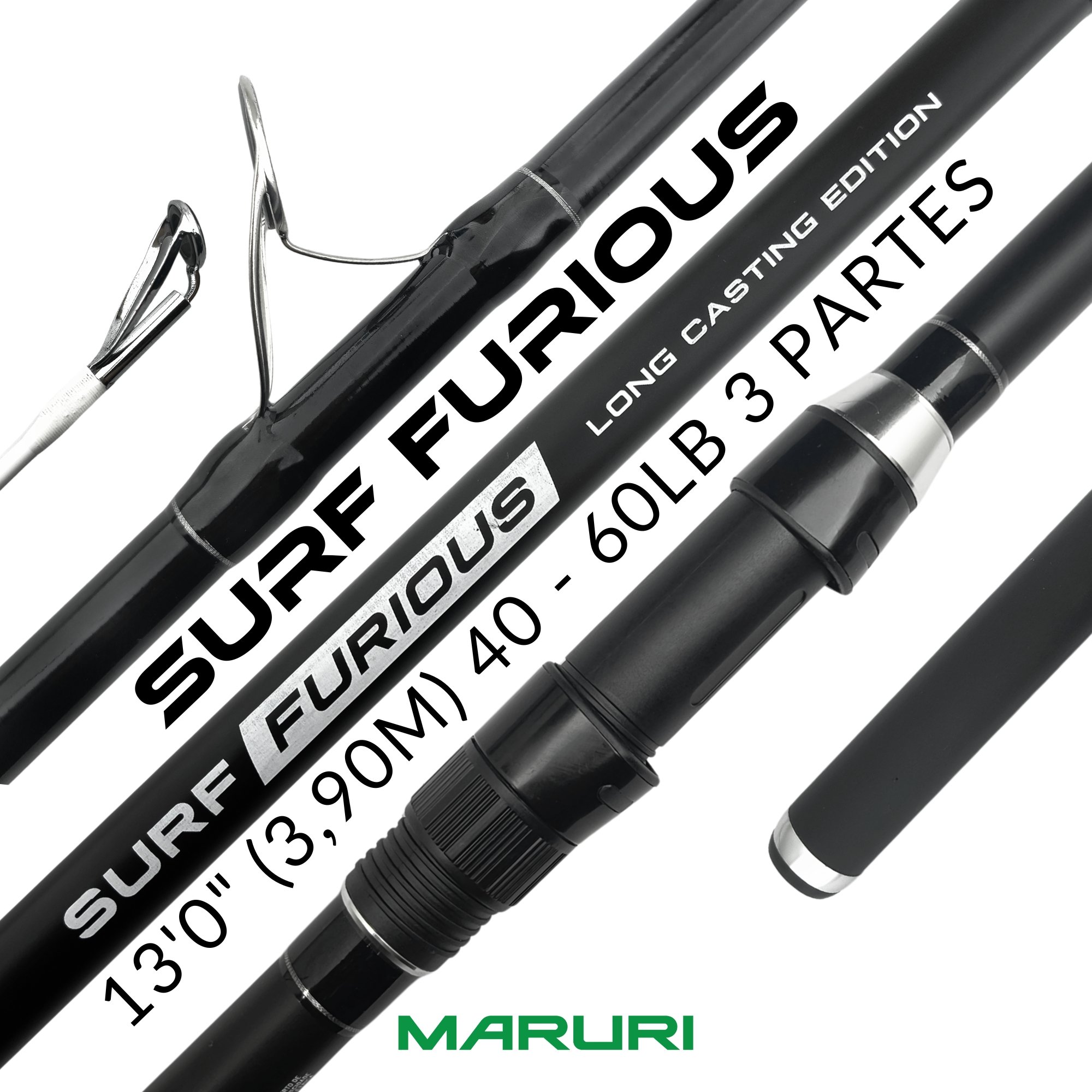 Vara Maruri Surf Furious | 13'0 (3,90m) 40-60lbs - molinete (3 Partes)