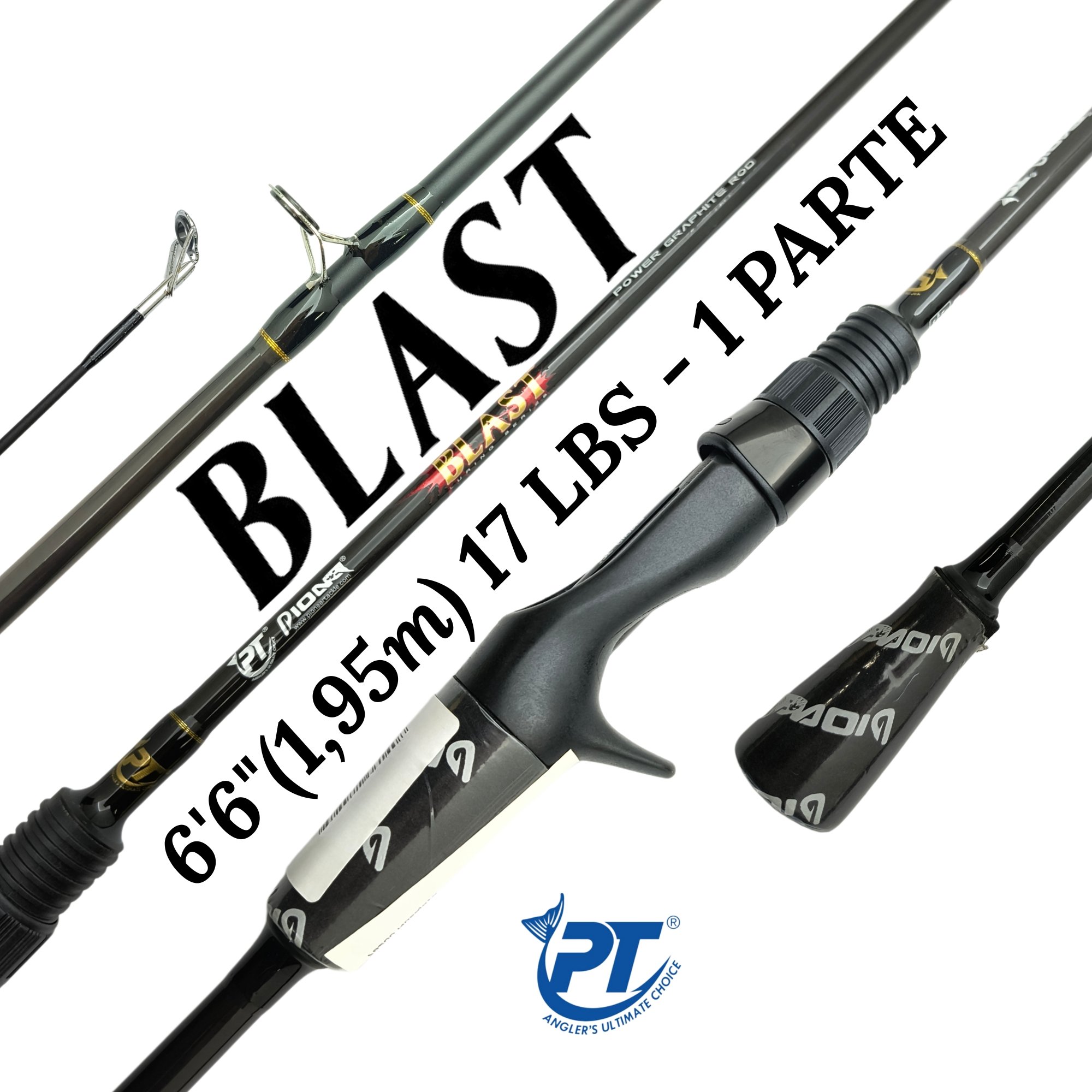 Vara Pioneer Blast 6'6 (1,95m) 08-17lb - Carretilha (1 parte)