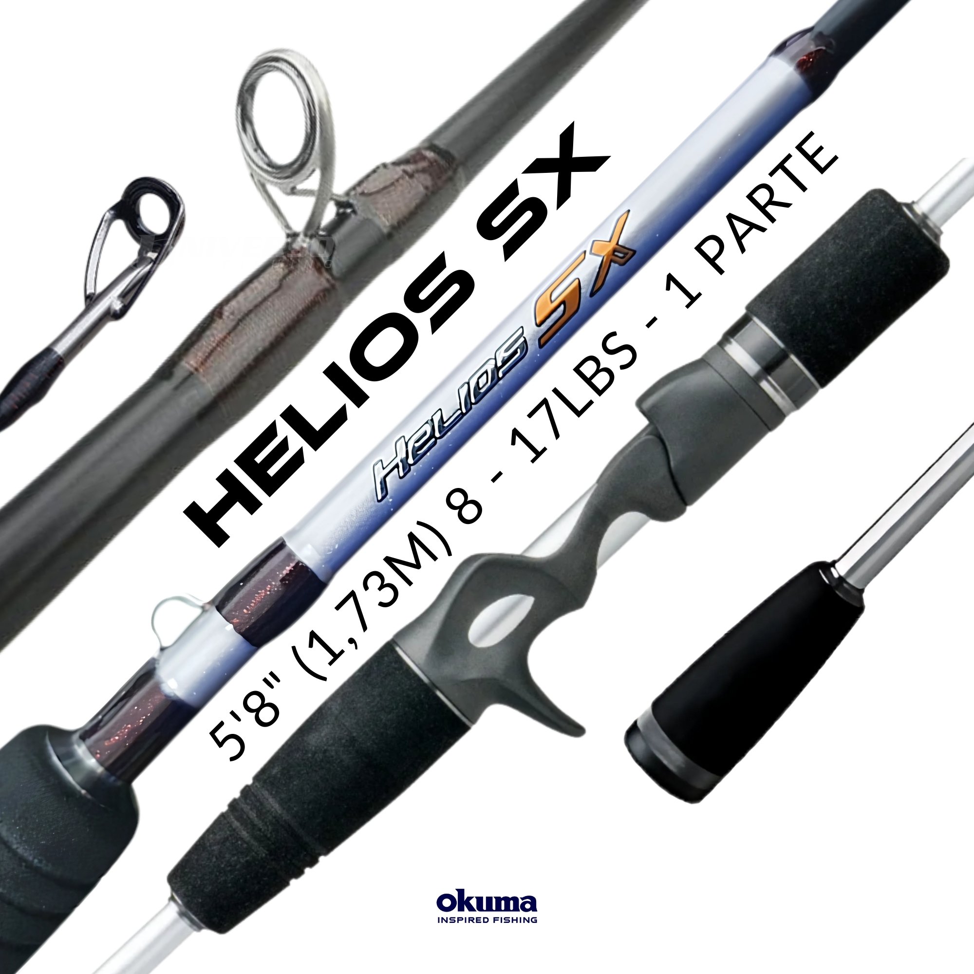 MAJESTY CROWBAR 175cm+ビンディング Vara Okuma Helios SX | 5'8'' (1,73m) 8-17Lbs Carretilha (1 Parte)