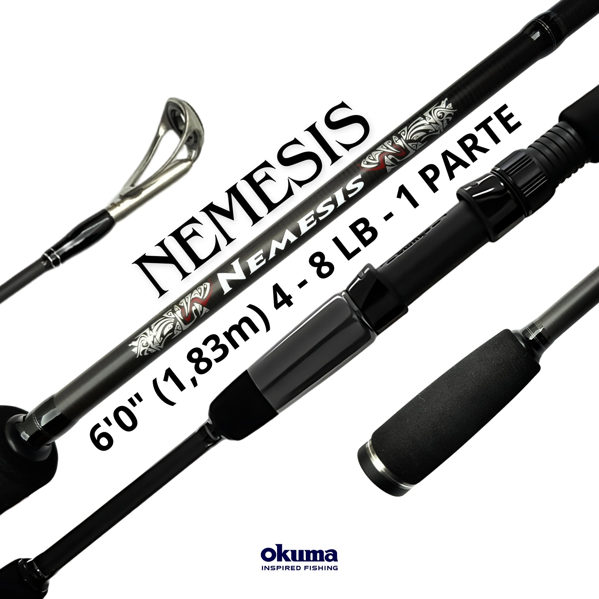 Vara Okuma Nemesis 6'0″ (1.83m) 4 - 8lb (1 Parte) – Molinete