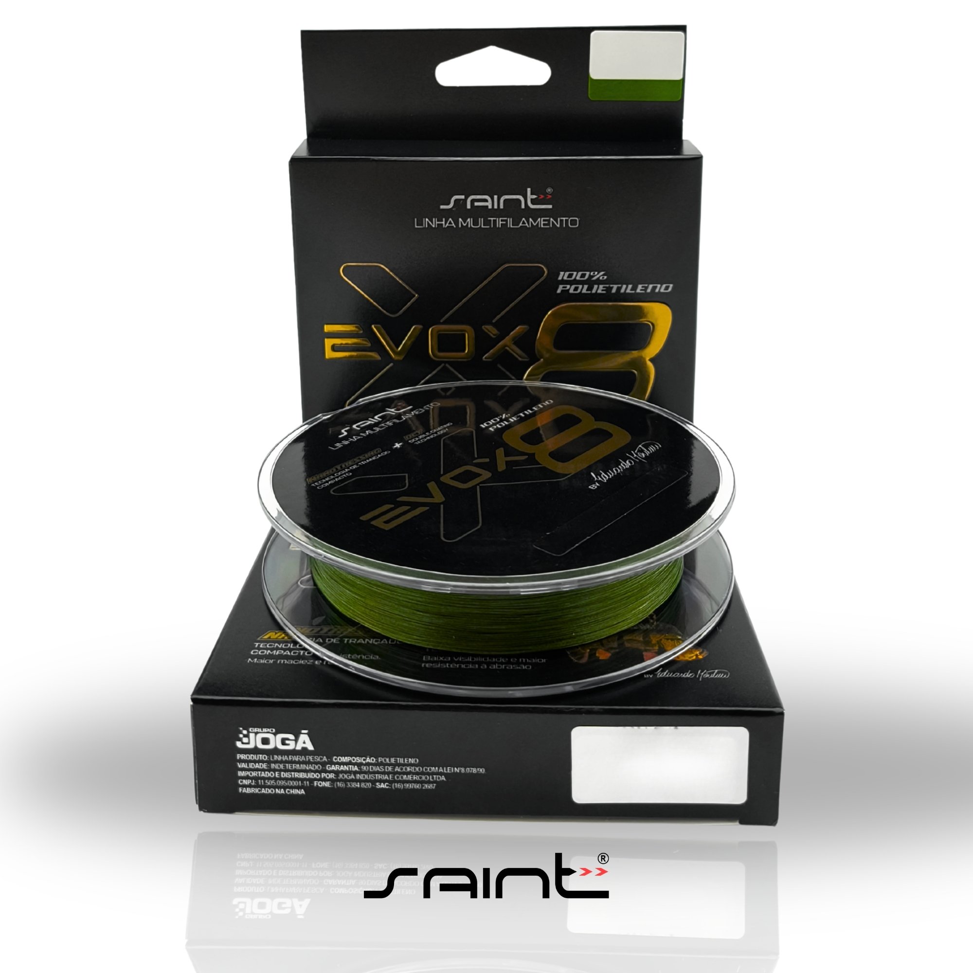 Linha Multifilamento Saint Evox 8x Verde - 300m | By Eduardo Monteiro