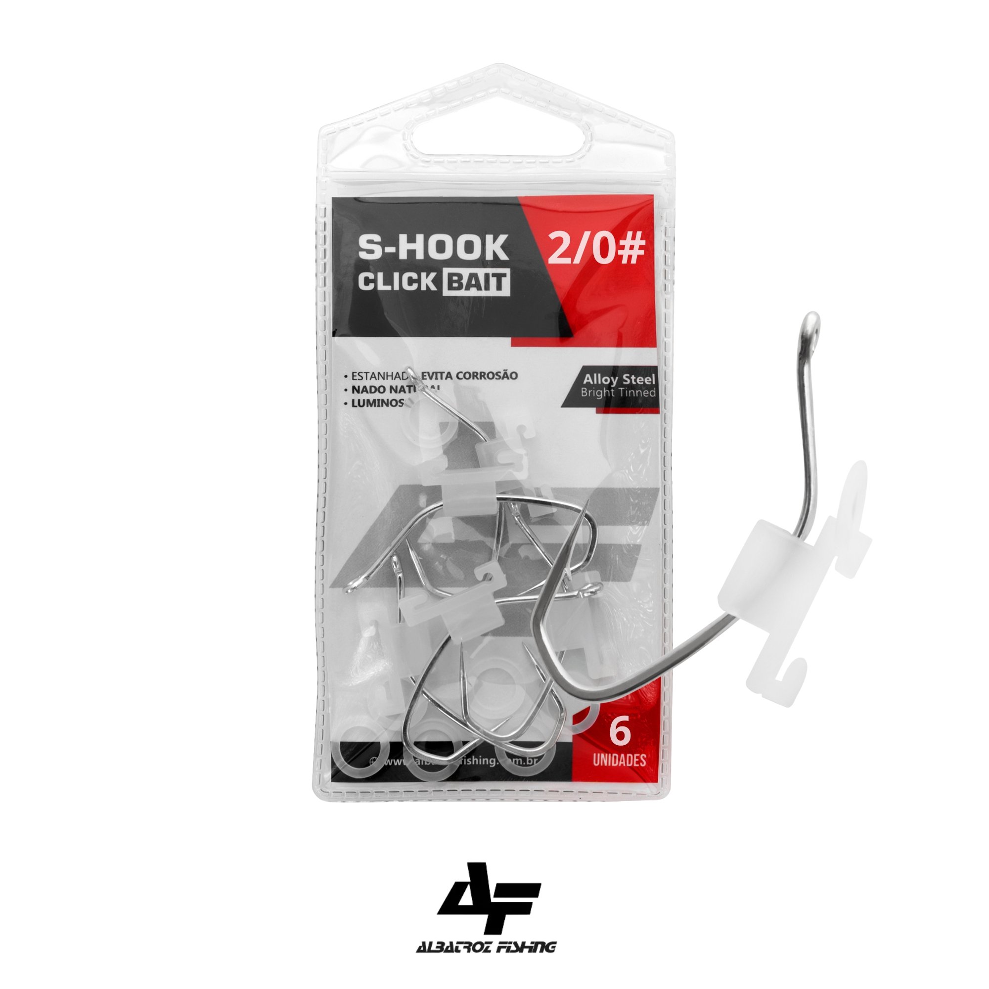 Anzol S-Hook Click bait | Albatroz Fishing - 2/0# 6Un.