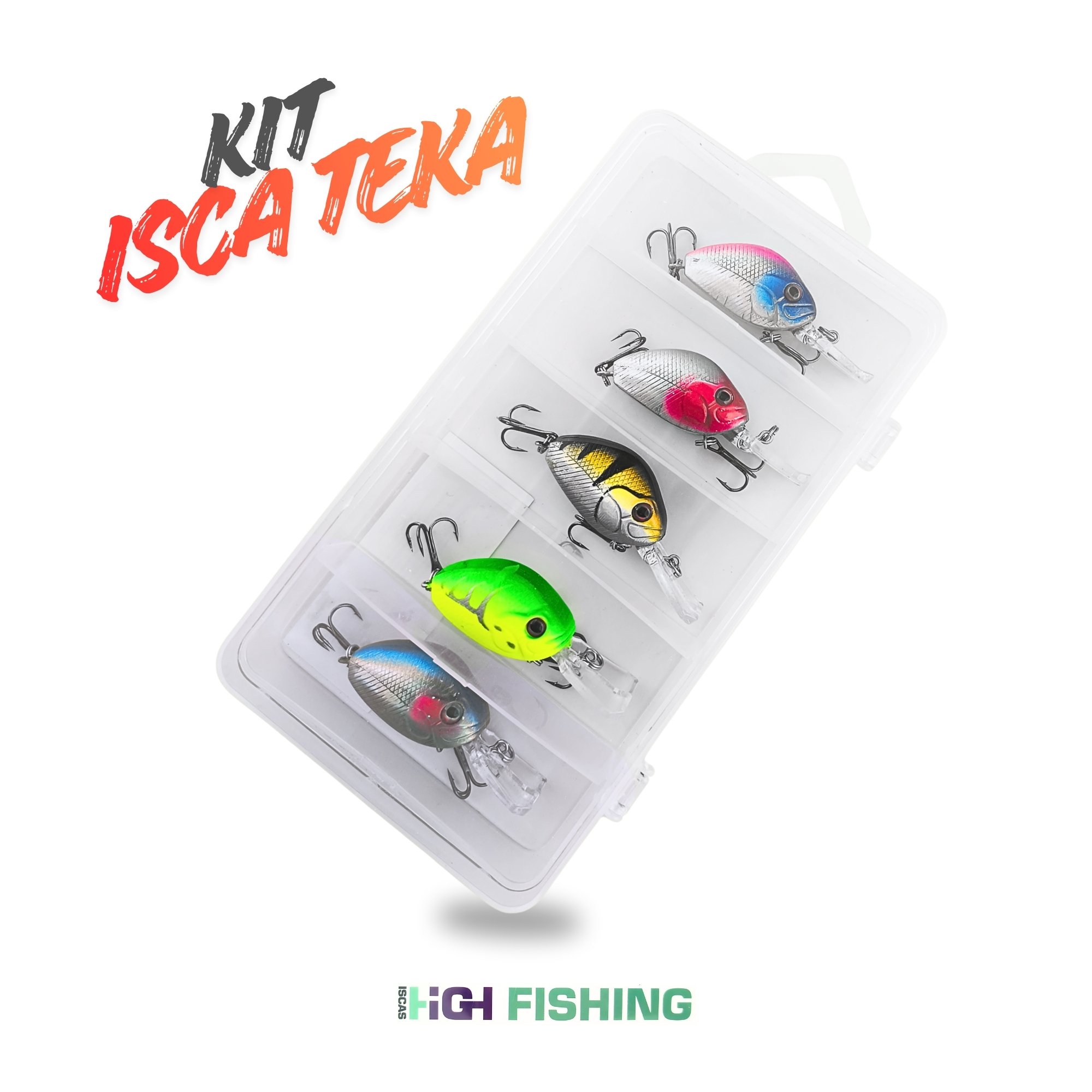 Kit Isca Meia Água Teka 5 Unidades 8g | HIGH FISHING
