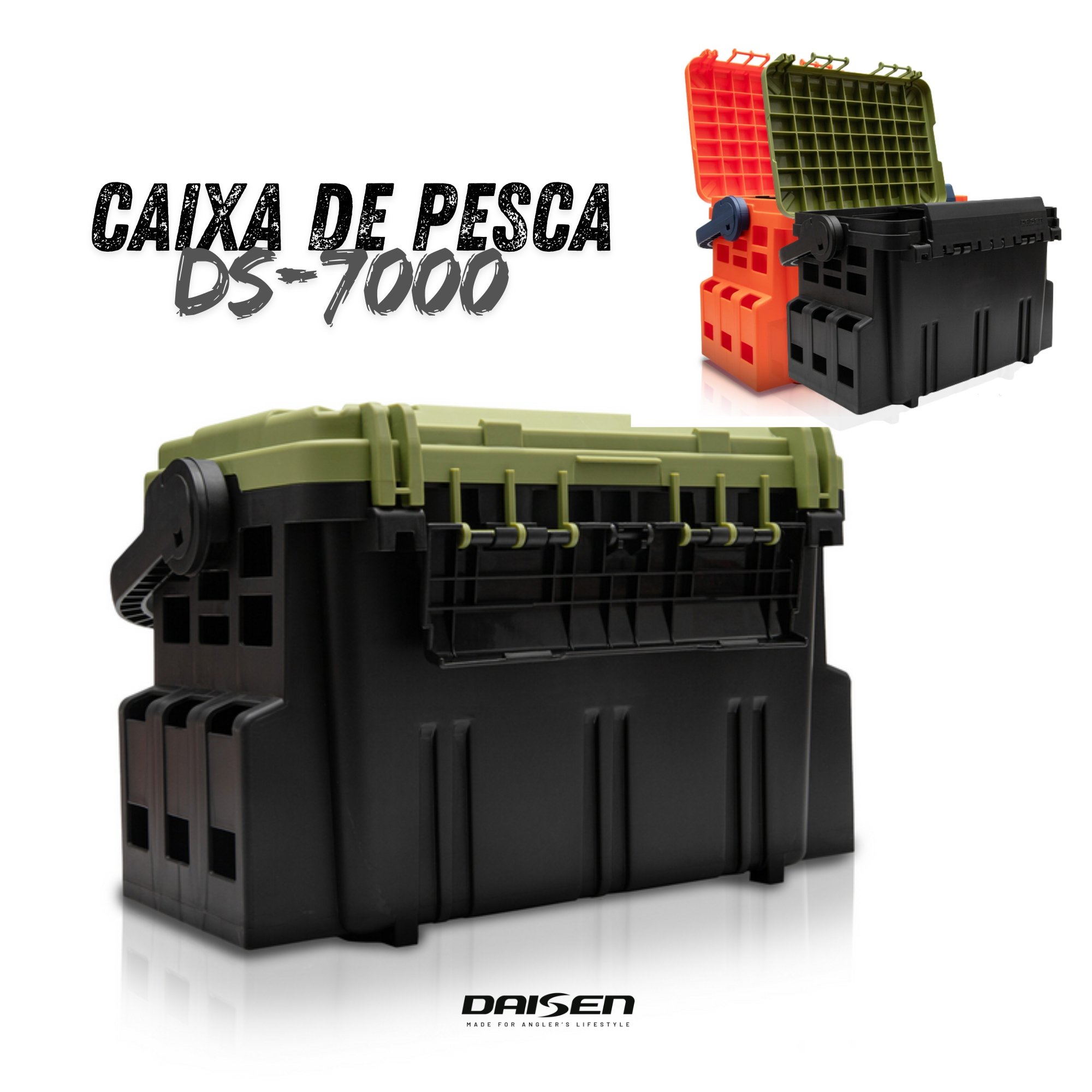 24Kcatボックスセット Caixa Plano Large 3-Tray Tackle Box Top Acess 6134 (3 Bandejas)