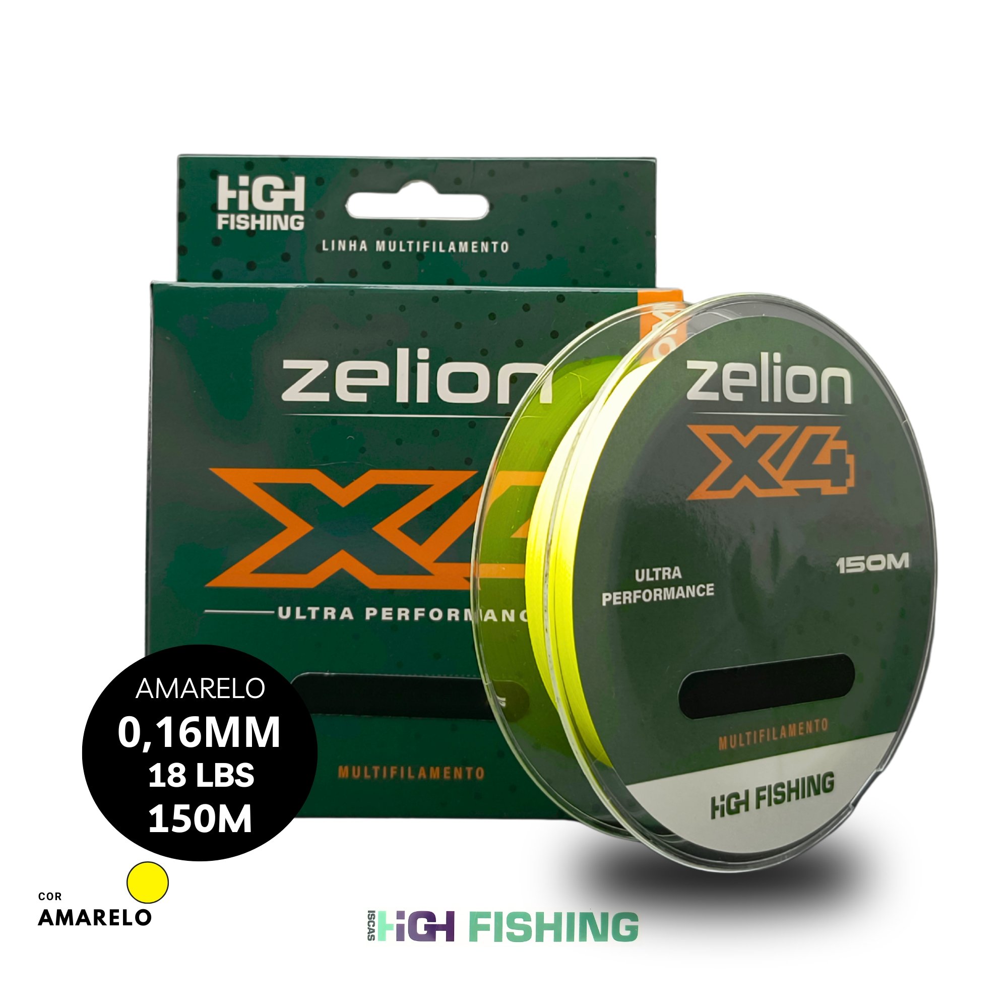 Linha Multifilamento Shimano KAIRIKI | 4 Fios - 150m - Laranja (Hi