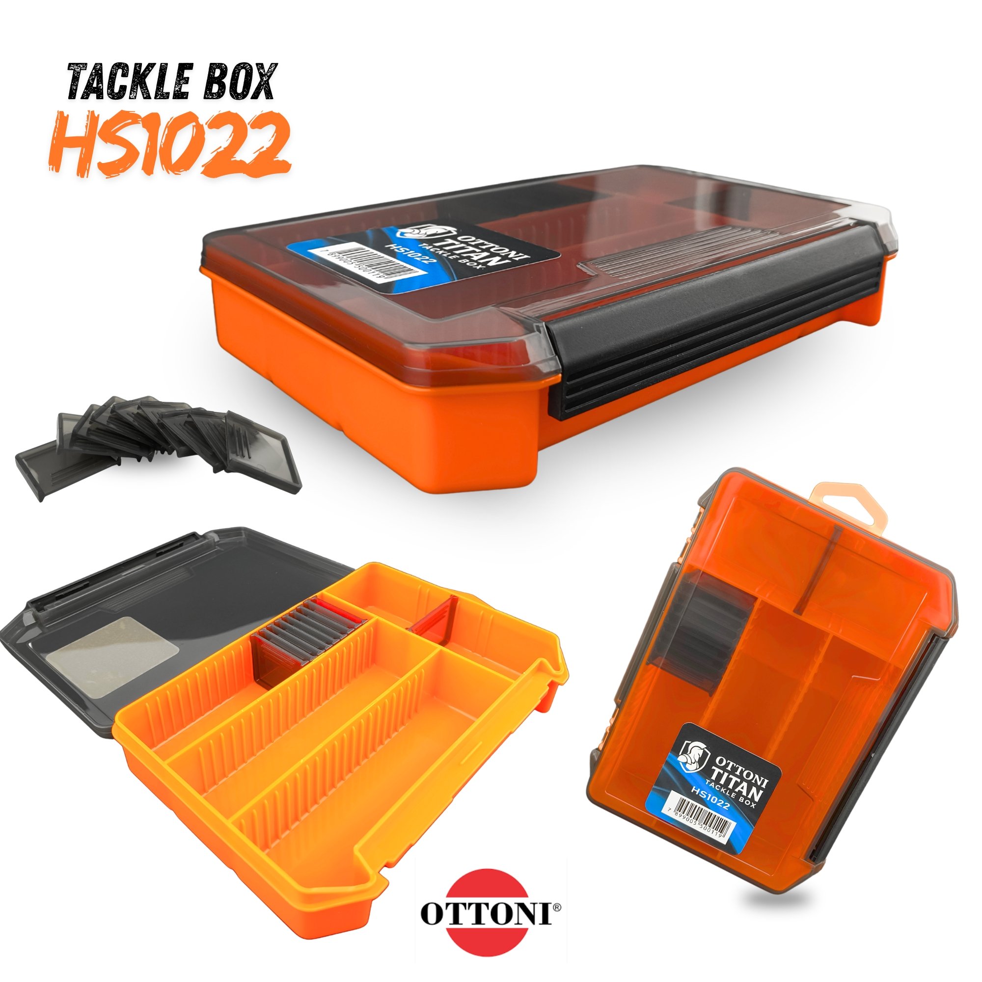 Estojo de pesca Ottoni Titan Tackle Box - HS1022