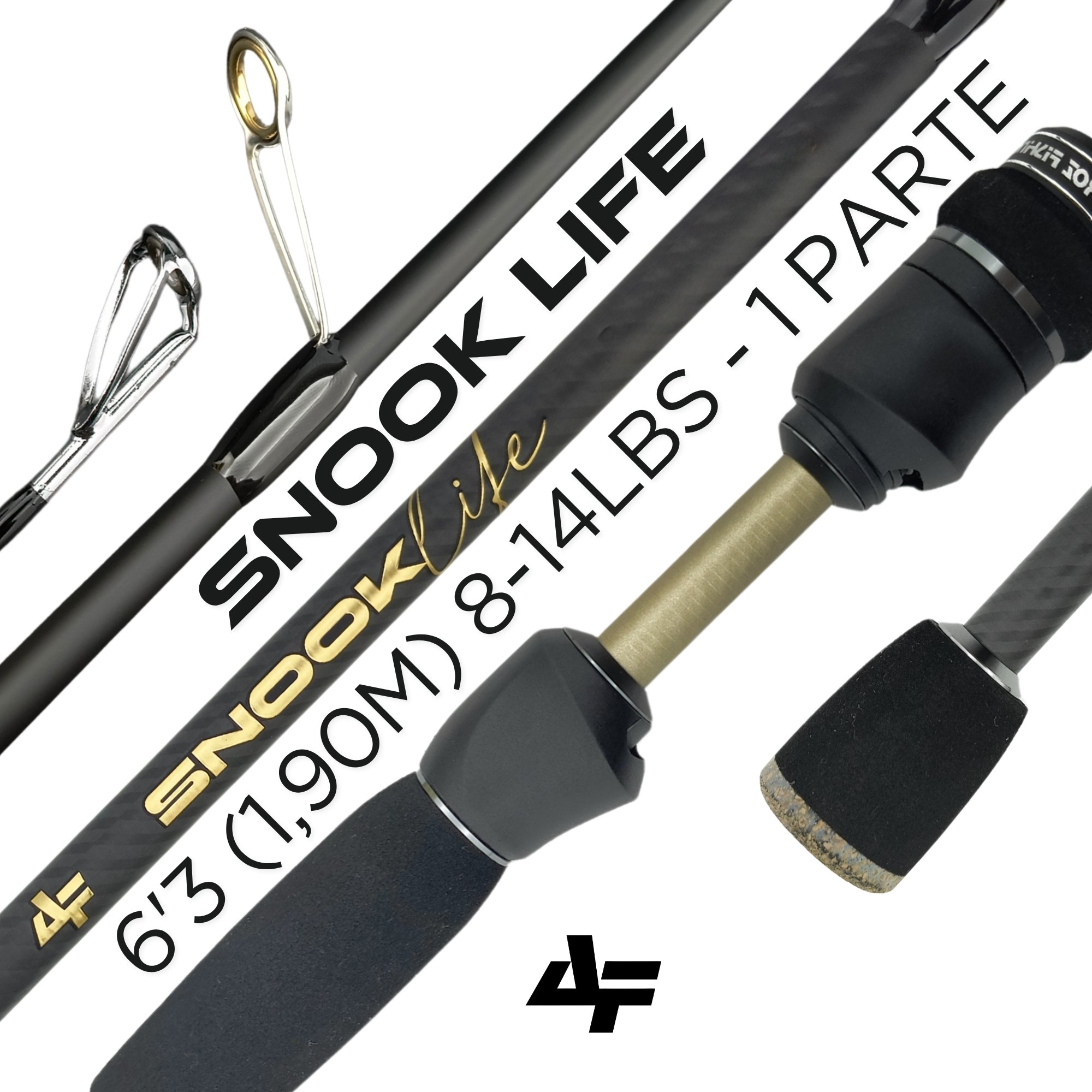 Vara Albatroz Snook Life | 6'3'' (1,90m) 8-14Lbs - Molinete (1 Parte)