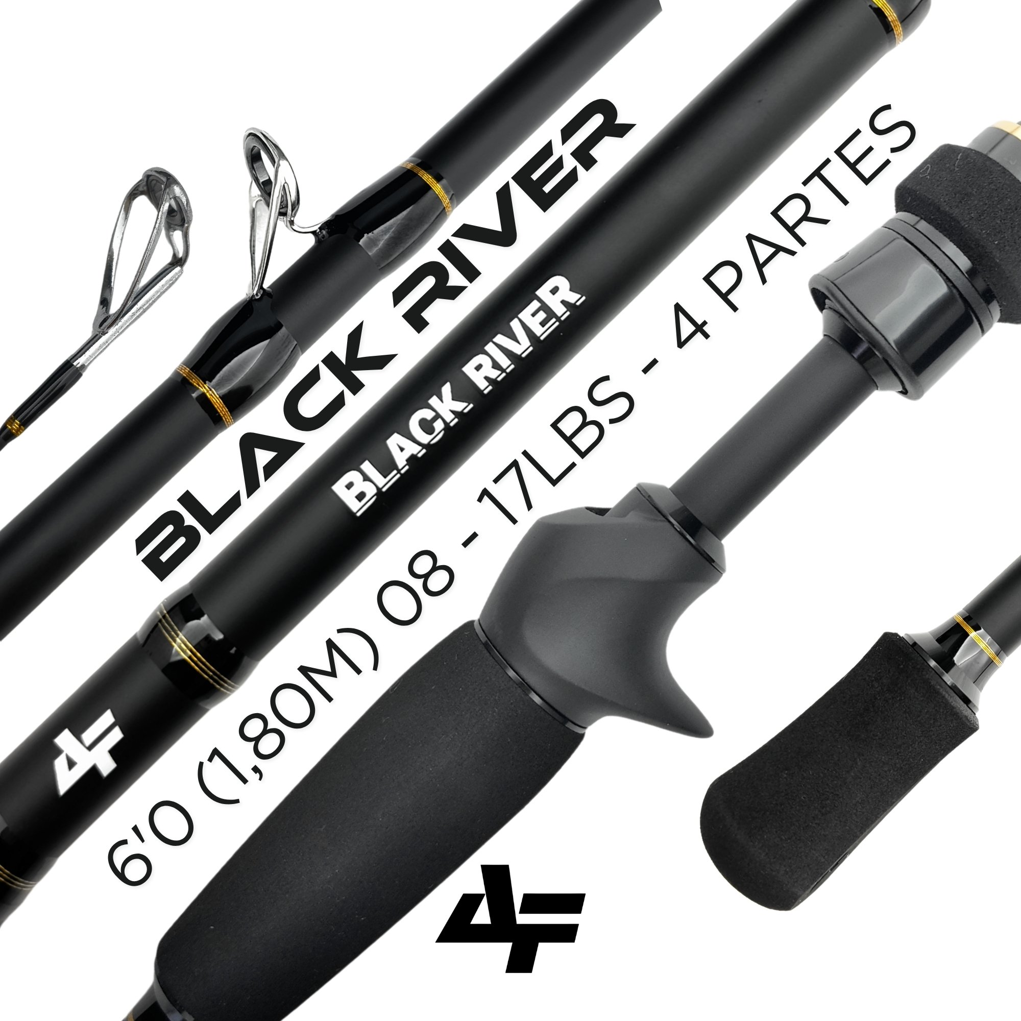 Varathron　ブラックメタル black l Vara Albatroz Black River | 6'0'' (1,80m) 08-17Lbs - Carretilha (4