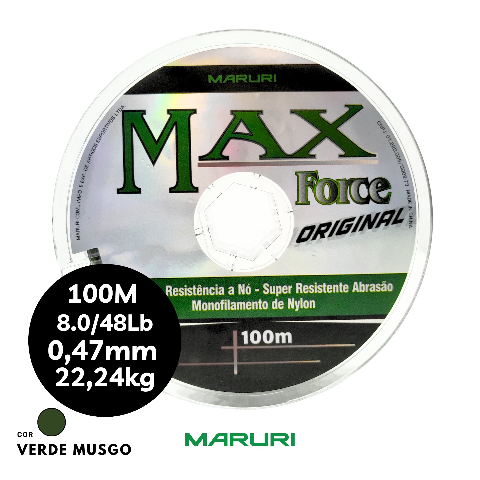 MayMay★ダイス Linha Monofilamento Maruri Daiyama Max Force Verde Musgo 100mts 0