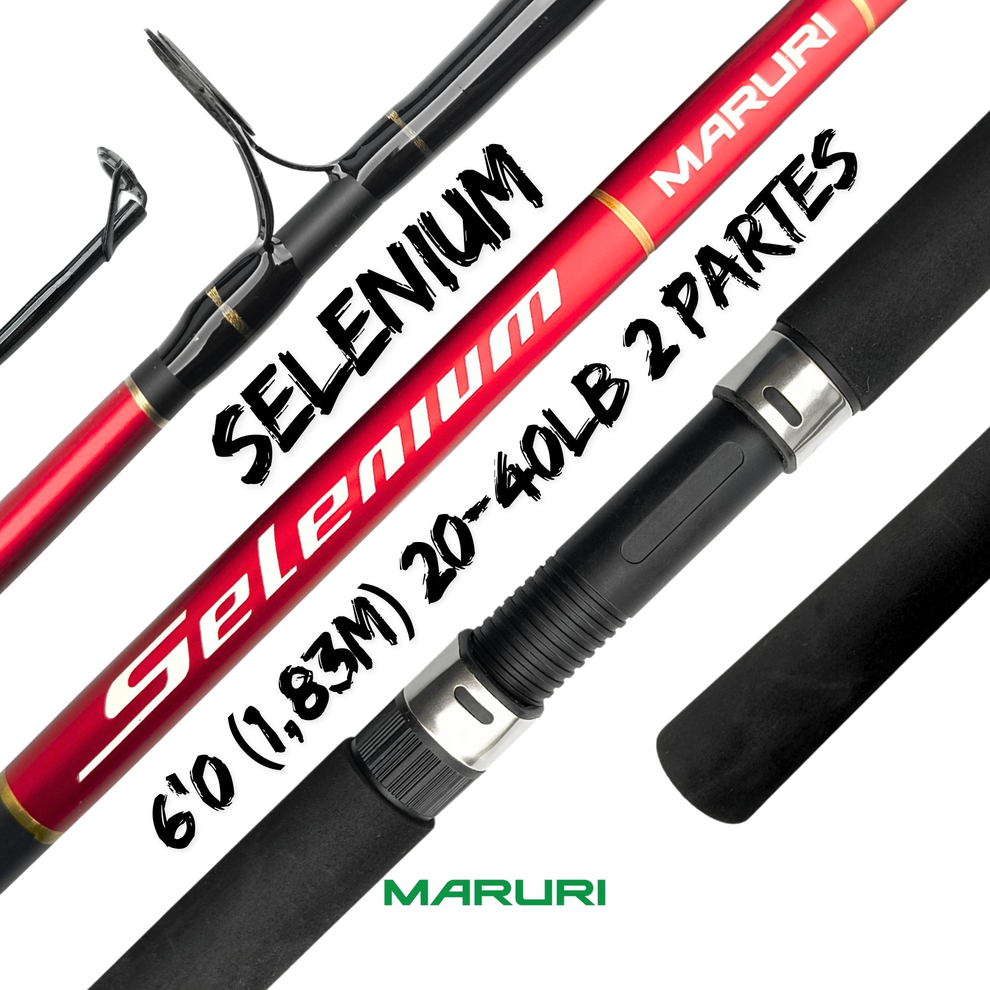 maru1007ページ Vara Maruri Selenium | 6'0'' (1,83m) 20-40Lbs - Molinete (2 Partes)