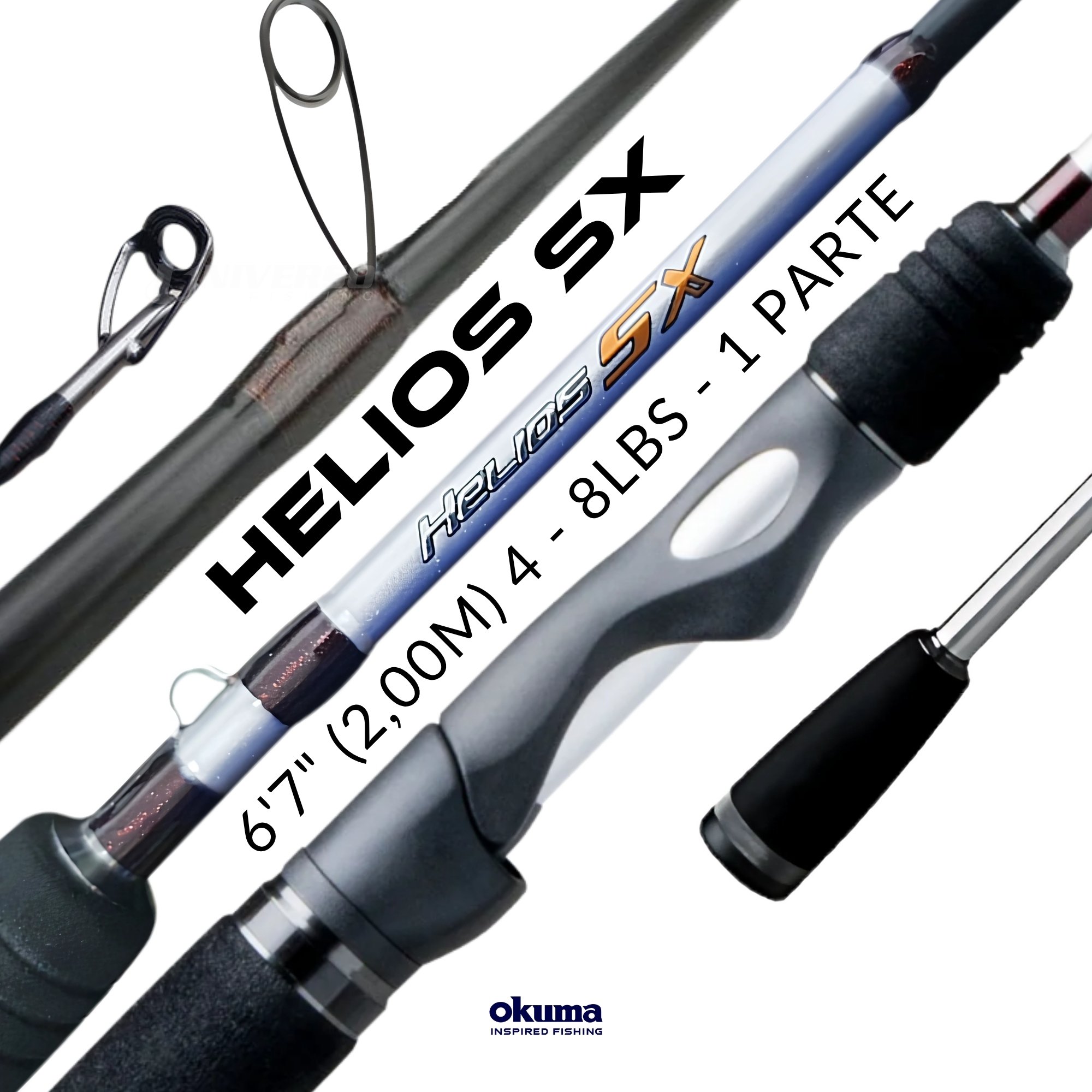 Vara Okuma Helios SX | 6'7 (2,00m) 4-8Lbs Molinete (1 Parte)